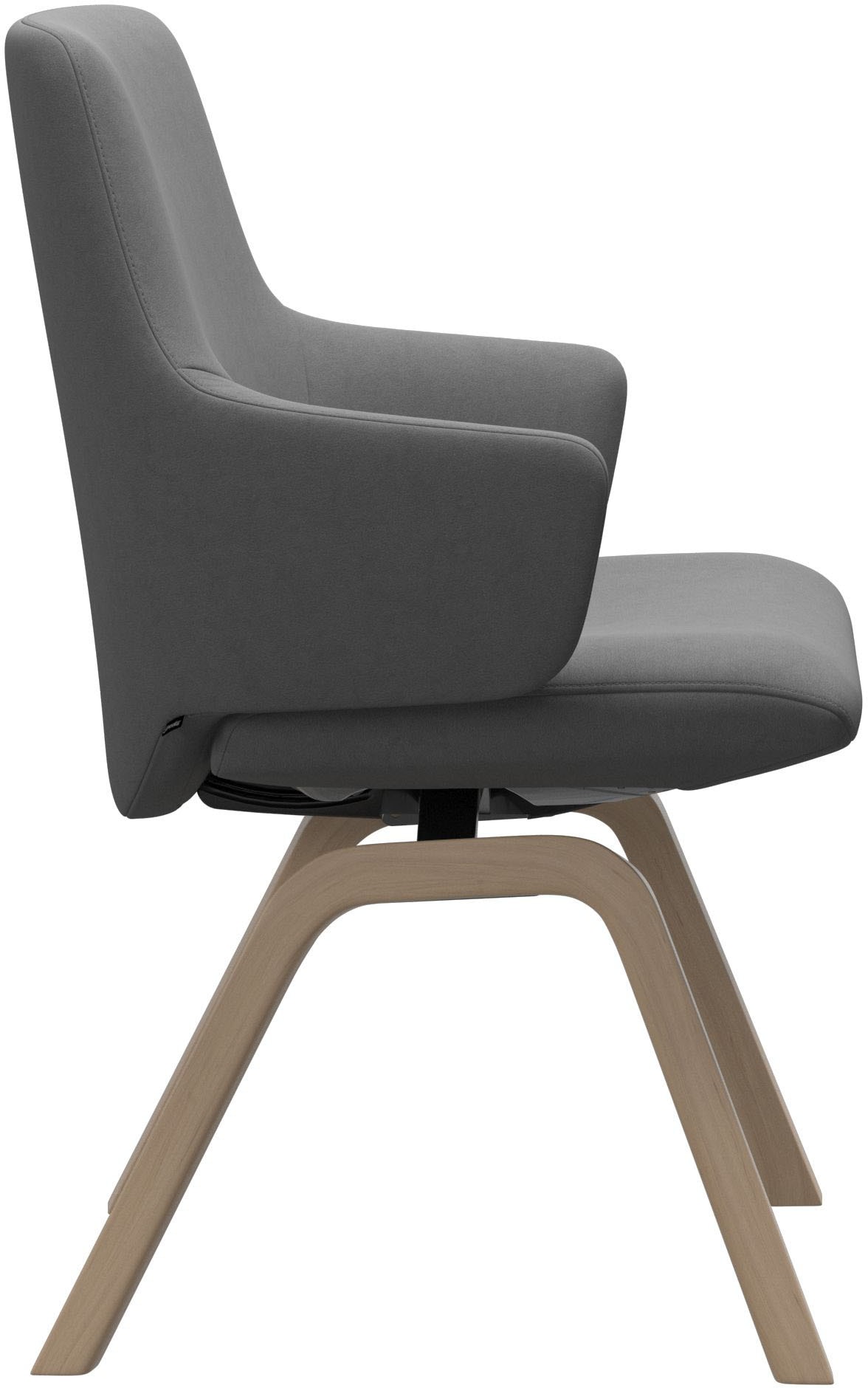 Stressless® Polsterstuhl »Laurel«, Microfaser DINAMICA, Low Back mit Armlehne, Größe L, mit schräggestellten Beinen in Eiche