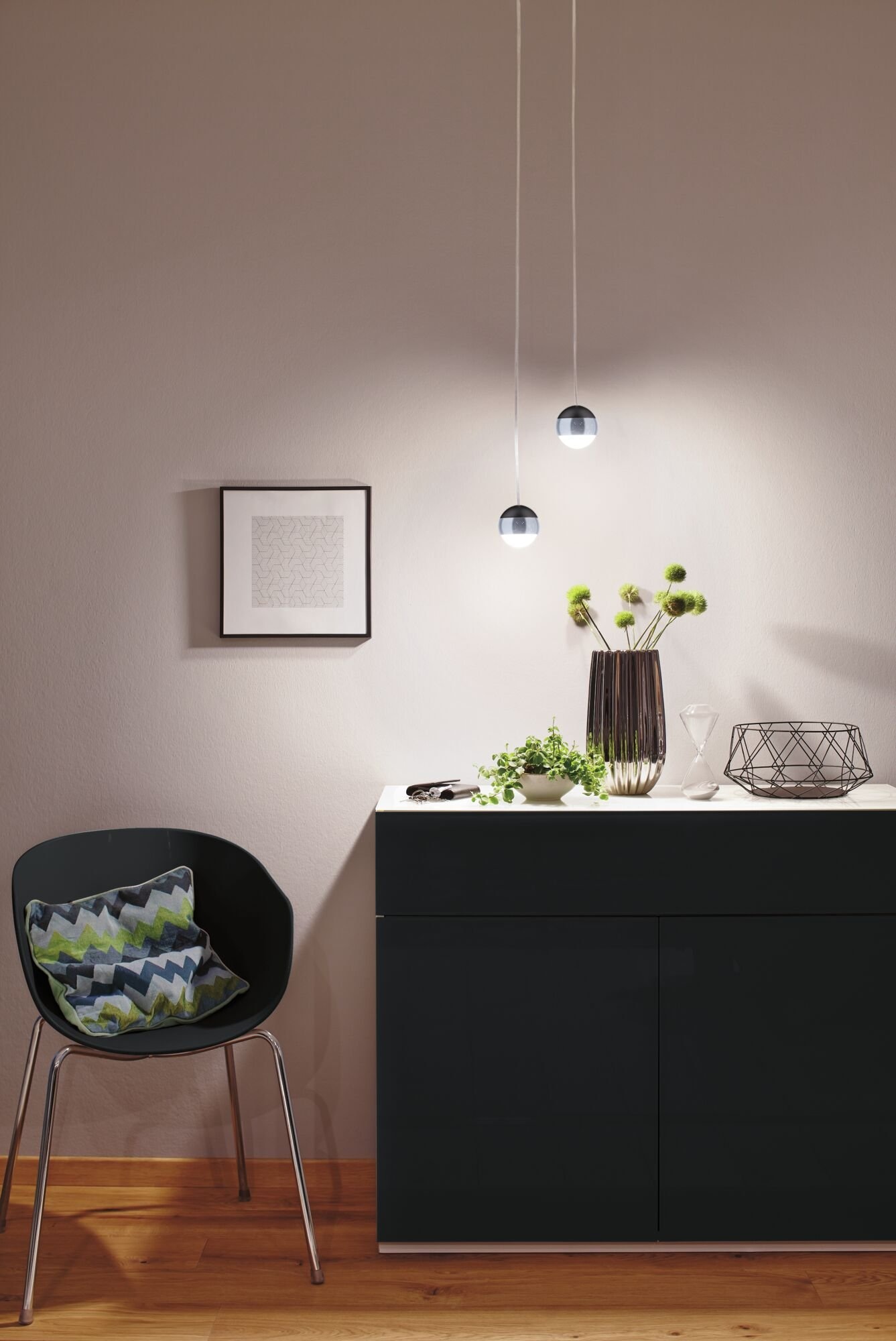 Paulmann Schienensystem-Leuchten »URail Pendel Capsule II 440lm 6,3W 4000K 230V Chrom matt, Chrom«, (1 tlg.), dimmbar