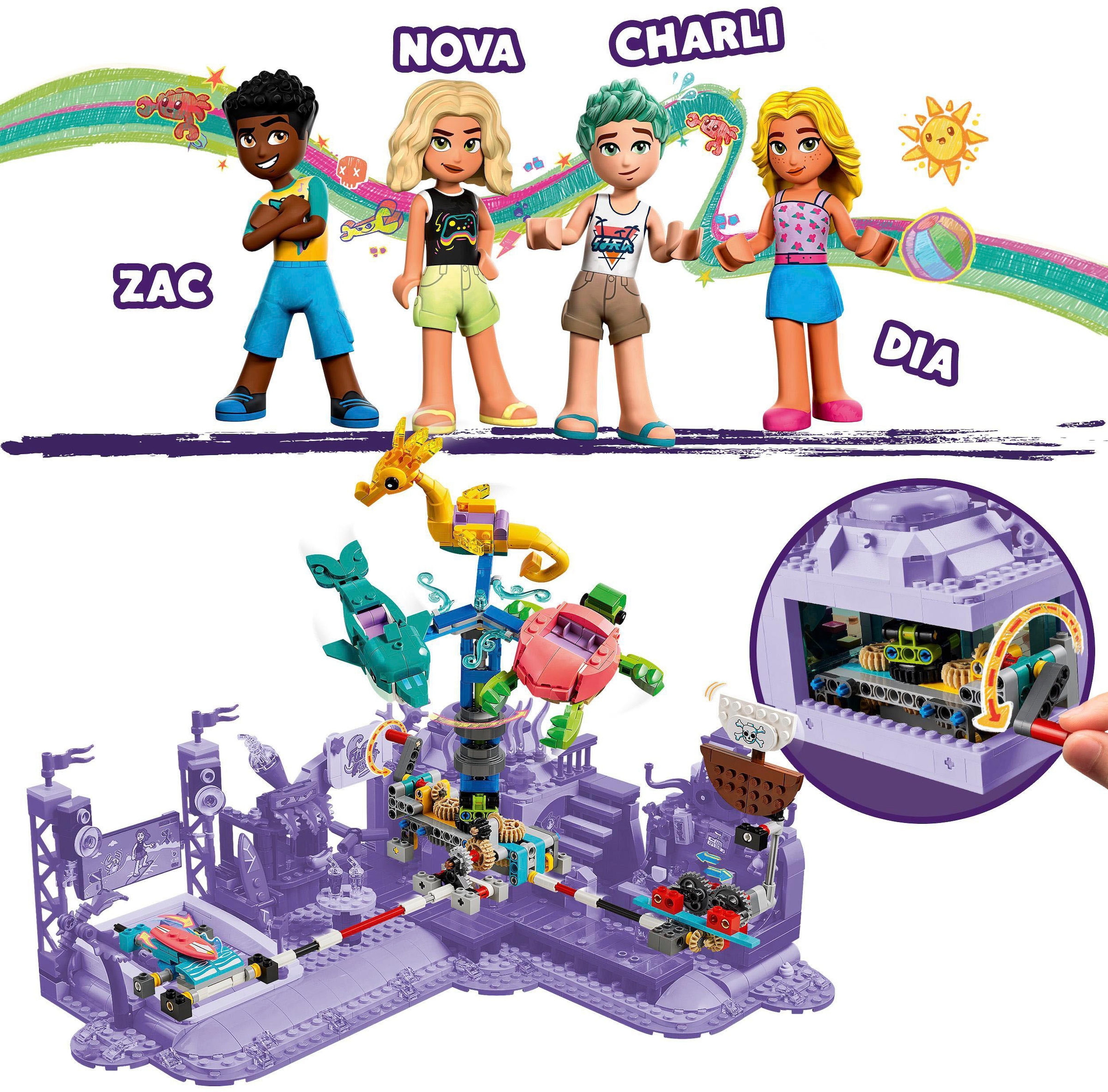 LEGO® Konstruktionsspielsteine »Strand-Erlebnispark (41737), LEGO® Friends«, (1348 St.), Made in Europe