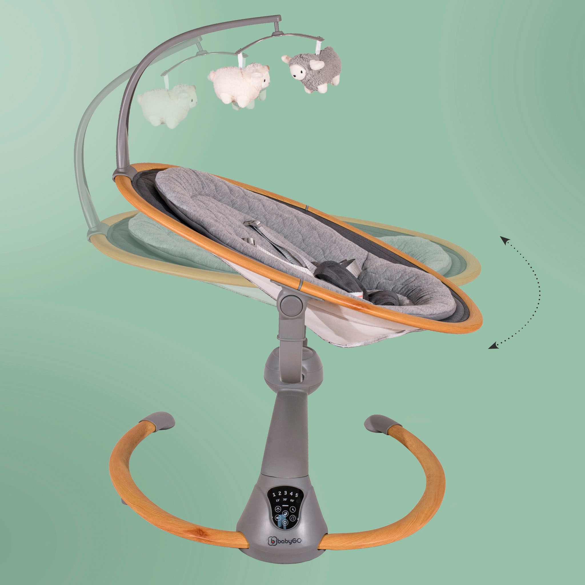 BabyGo Babywippe »Homey«, bis 9 kg, mit Schaukelbewegungen und Sound