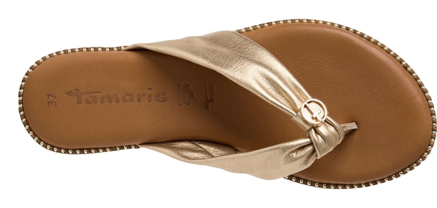 Tamaris Dianette  , Zehentrenner, Sommerschuh mit glänzenden Nieten am Sohlenrand