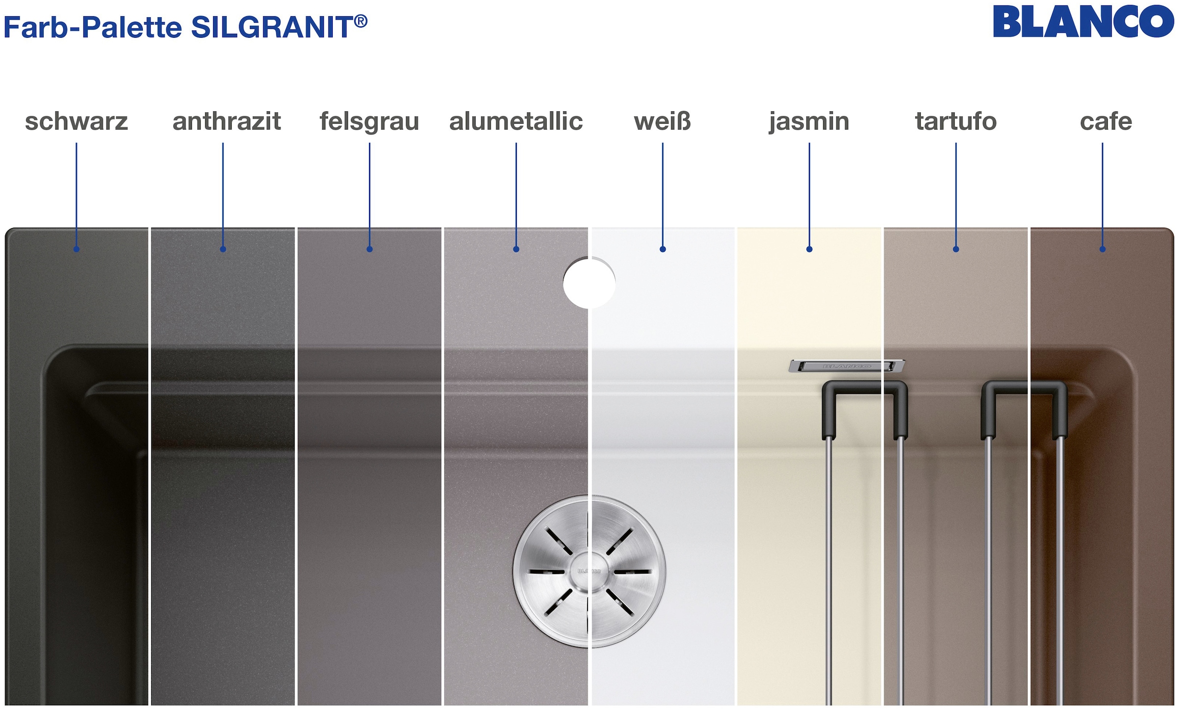 Blanco Granitspüle »ELON XL 6 S«, erhältlich in mehreren Farben, inklusive gratis Edelstahl-Tropfgitter