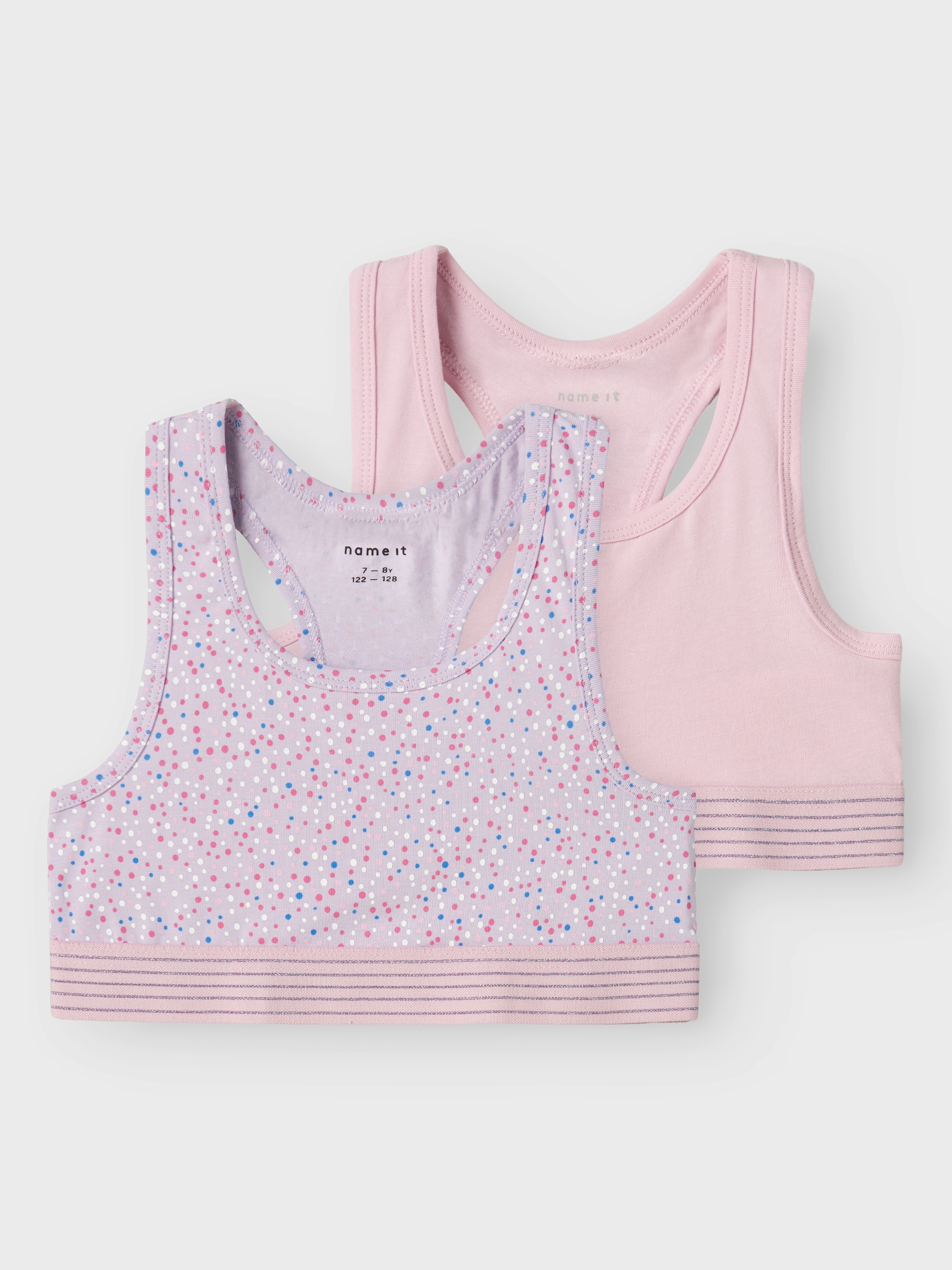Name It Unterhemd »NKFSHORT TOP 2P PASTEL LILAC DOT NOOS«