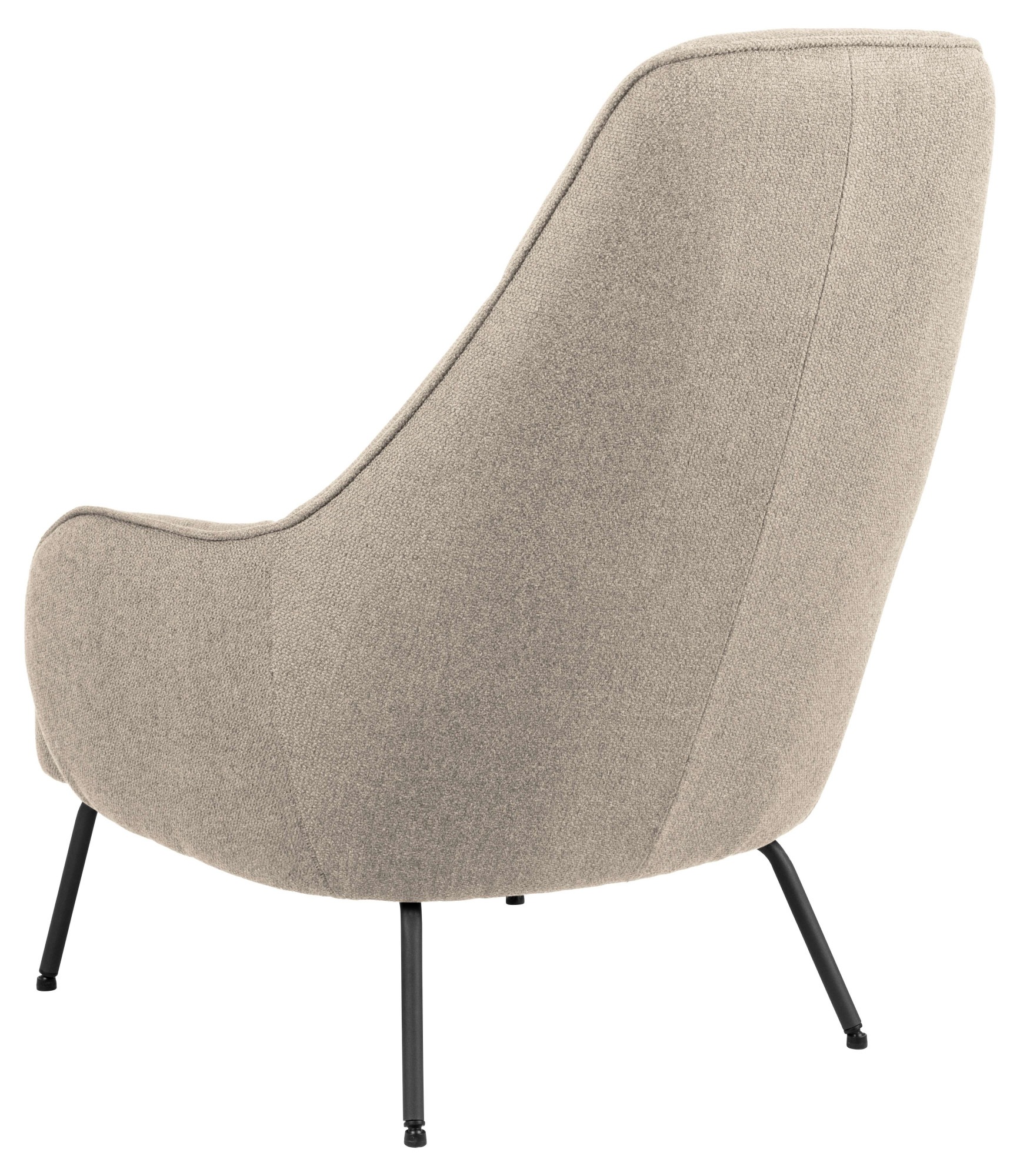ACTONA GROUP Loungesessel »Texas«, Lehnstuhl, Boucle beige, Gestell matt schwarz rau Stahl, 73x92x98cm