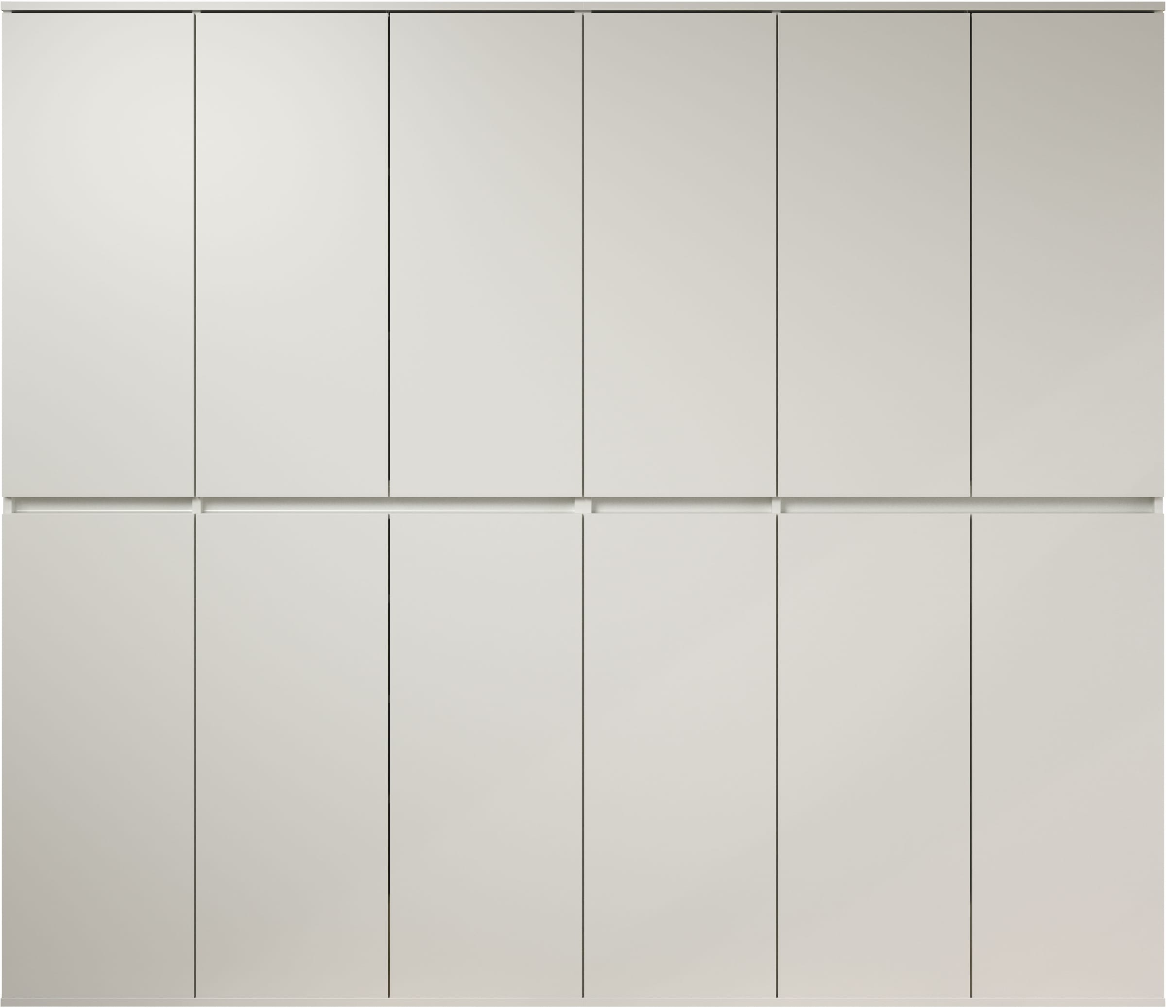 INOSIGN Garderoben-Set »Novara«, (Komplett-Set, 2 St.), Garderobenschränke mit insgesamt 32 Fächern - (B/T/H) 222/34/191 cm