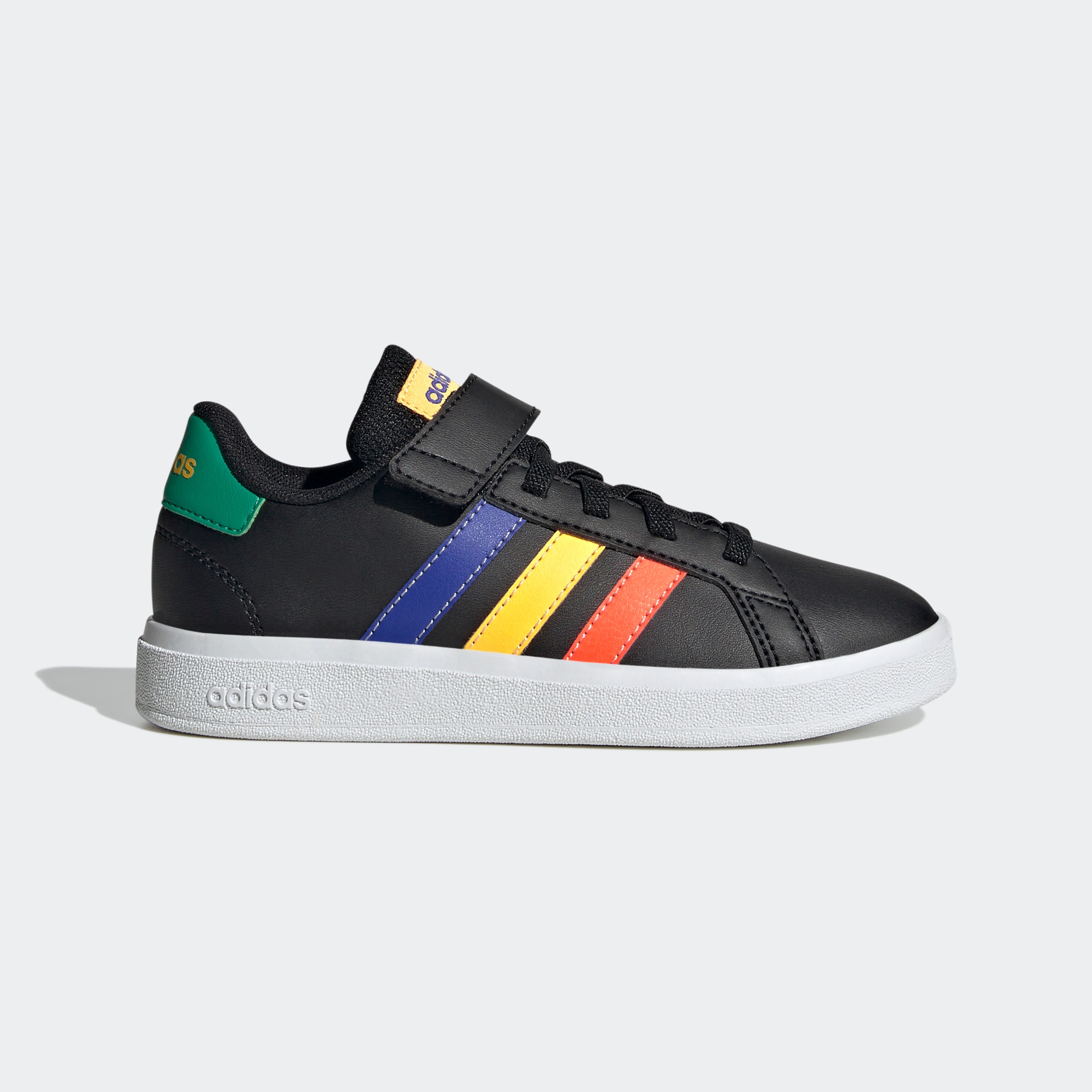 adidas Sportswear Klettschuh »GRAND COURT COURT ELASTIC LACE AND TOP STRAP«, Design auf den Spuren des adidas Superstar