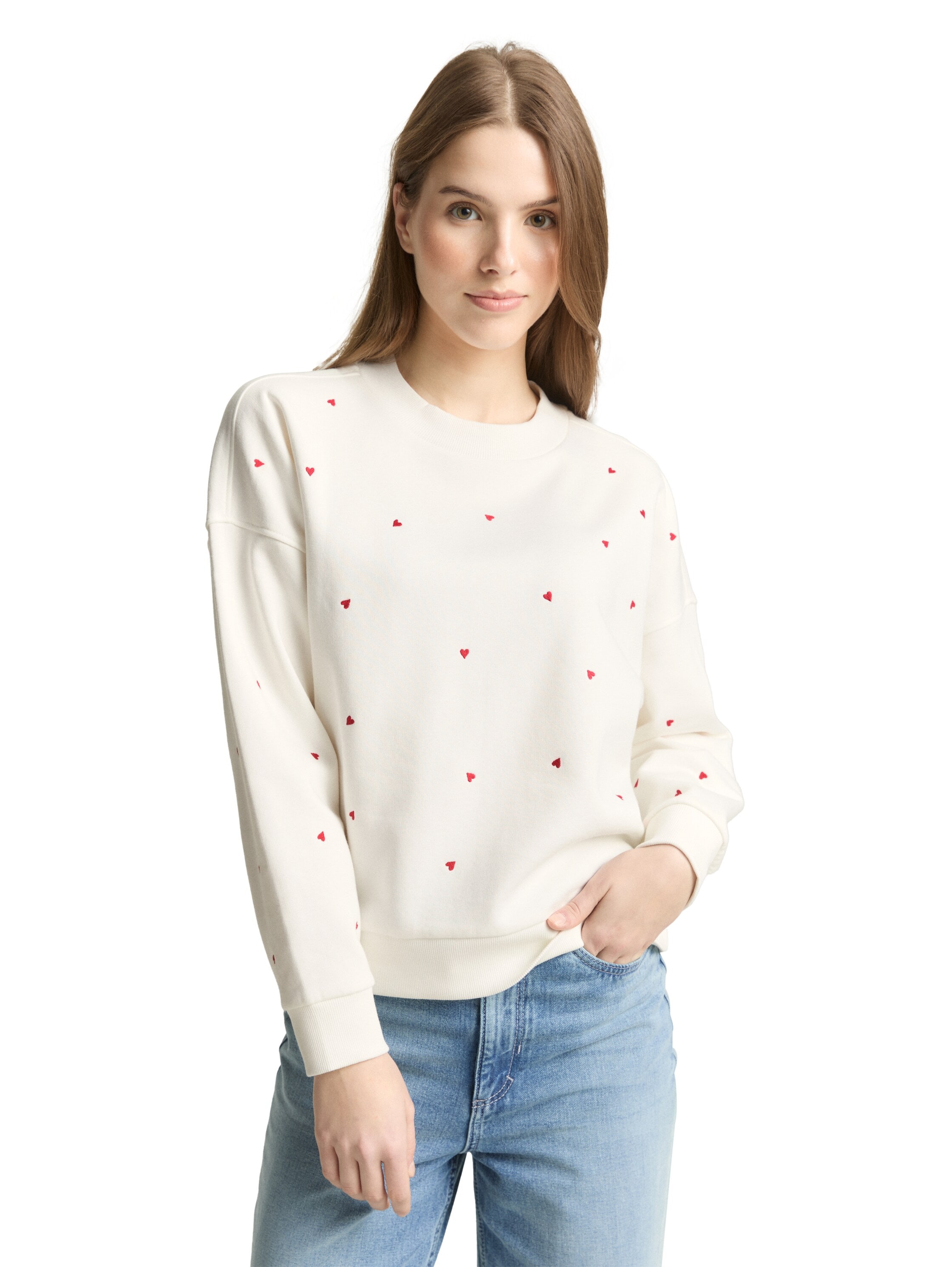TOM TAILOR Denim Sweatshirt , mit All-Over Print
