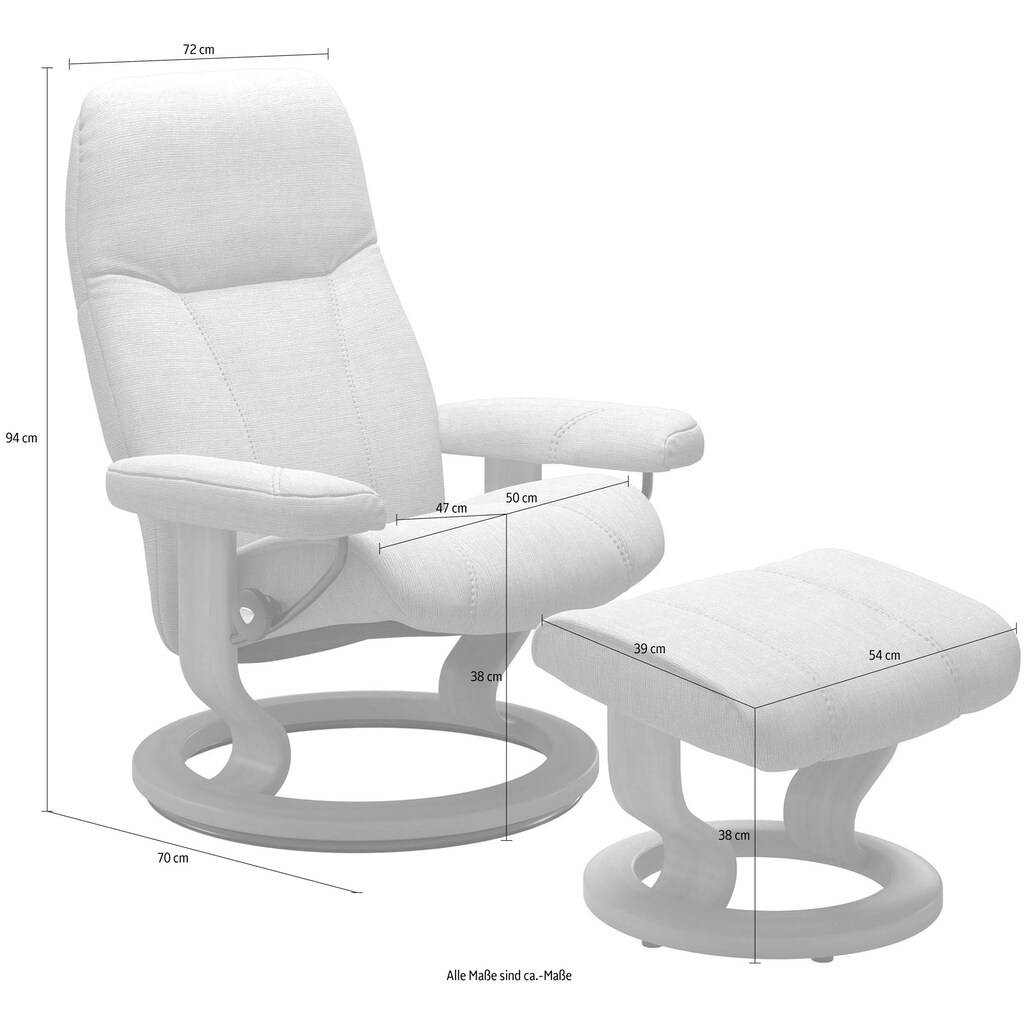 Stressless® Relaxsessel »Consul«, (Set, Relaxsessel mit Hocker)