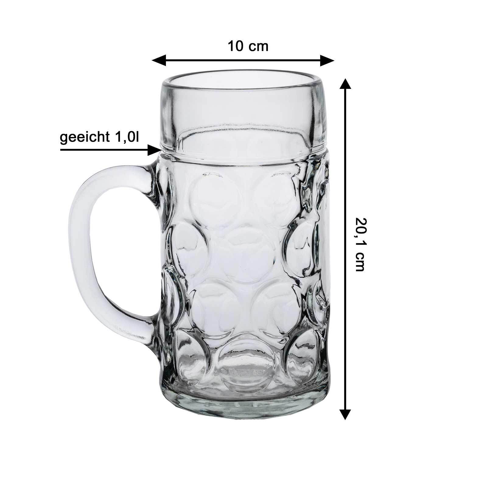 van Well Bierkrug »Maßkrug geeicht 1 l transparent«