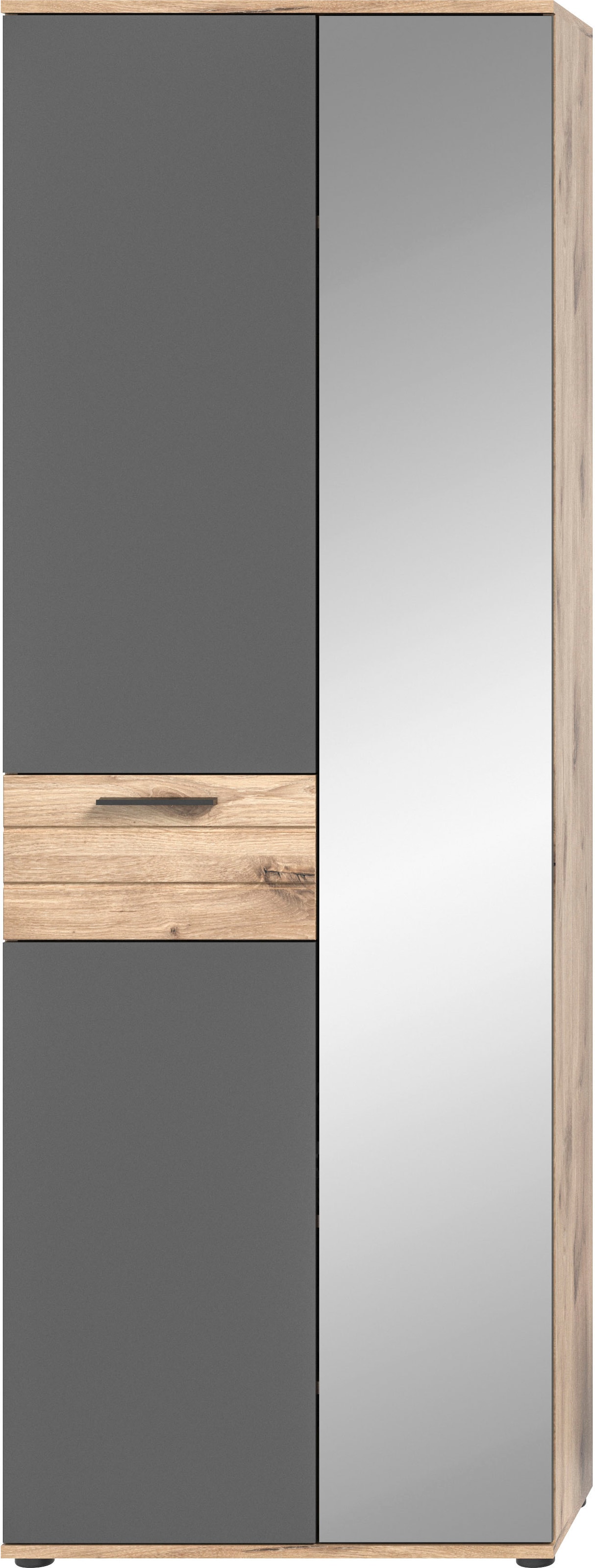 INOSIGN Garderoben-Set »Riga, Breite 175 cm, hochwertige Rillenfräsung, 3-teilig, best. aus:«, (Set, 3 St.), Garderobenschrank, Sitzbank, Paneel