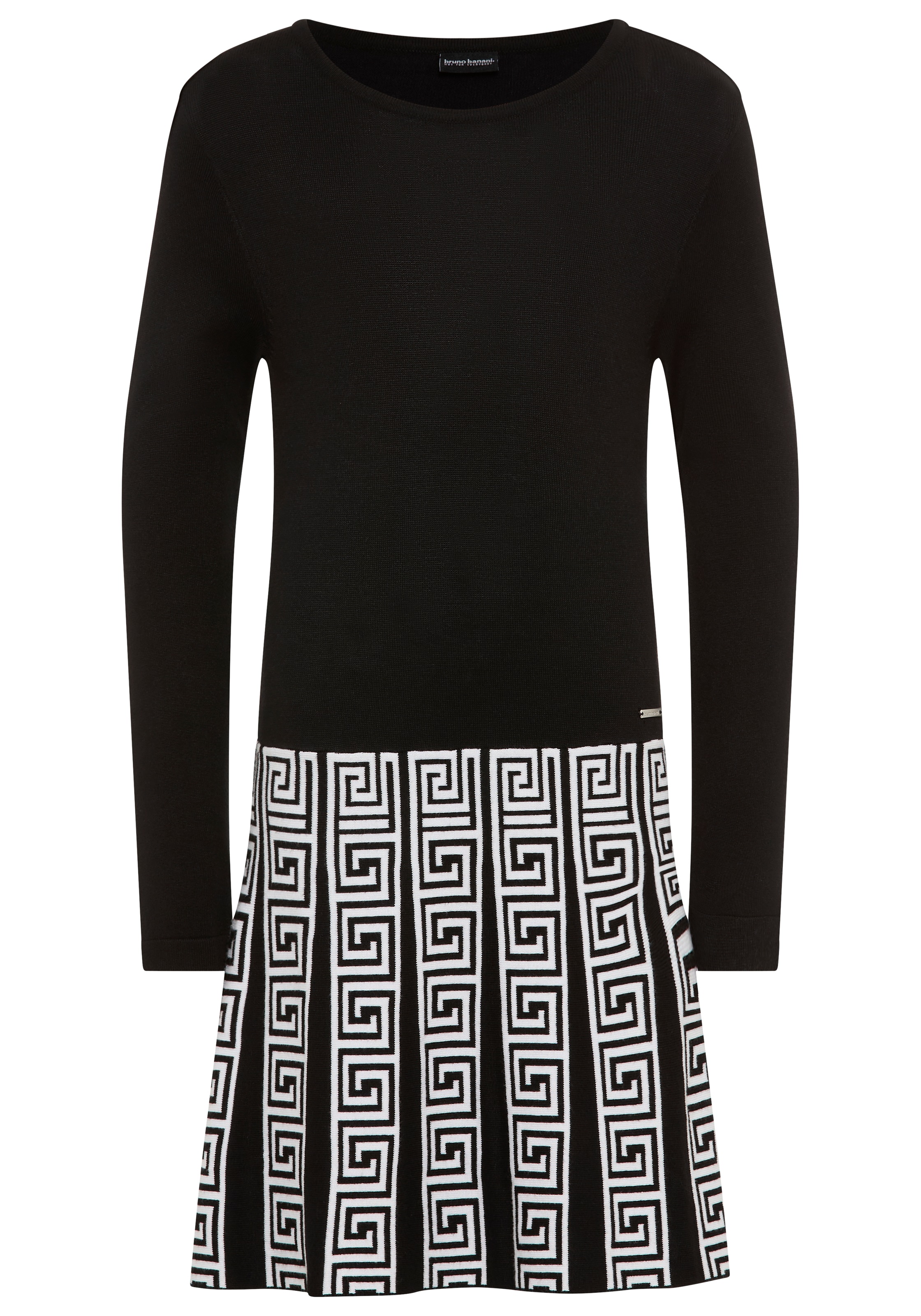Bruno Banani Strickkleid »Strickkleid mit Faltenrock und Jacquardmuster« NEUHEIT: BRUNO BANANI für TEENS! Trendiges Strickkleid