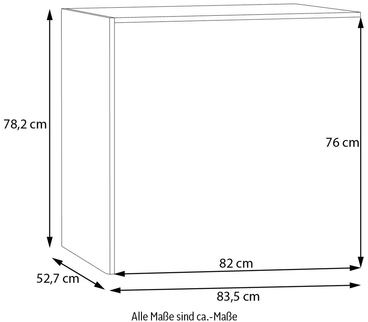 FORTE Inneneinteilung B/H/T 83,5/78,2/52,7 cm, einfache Montage