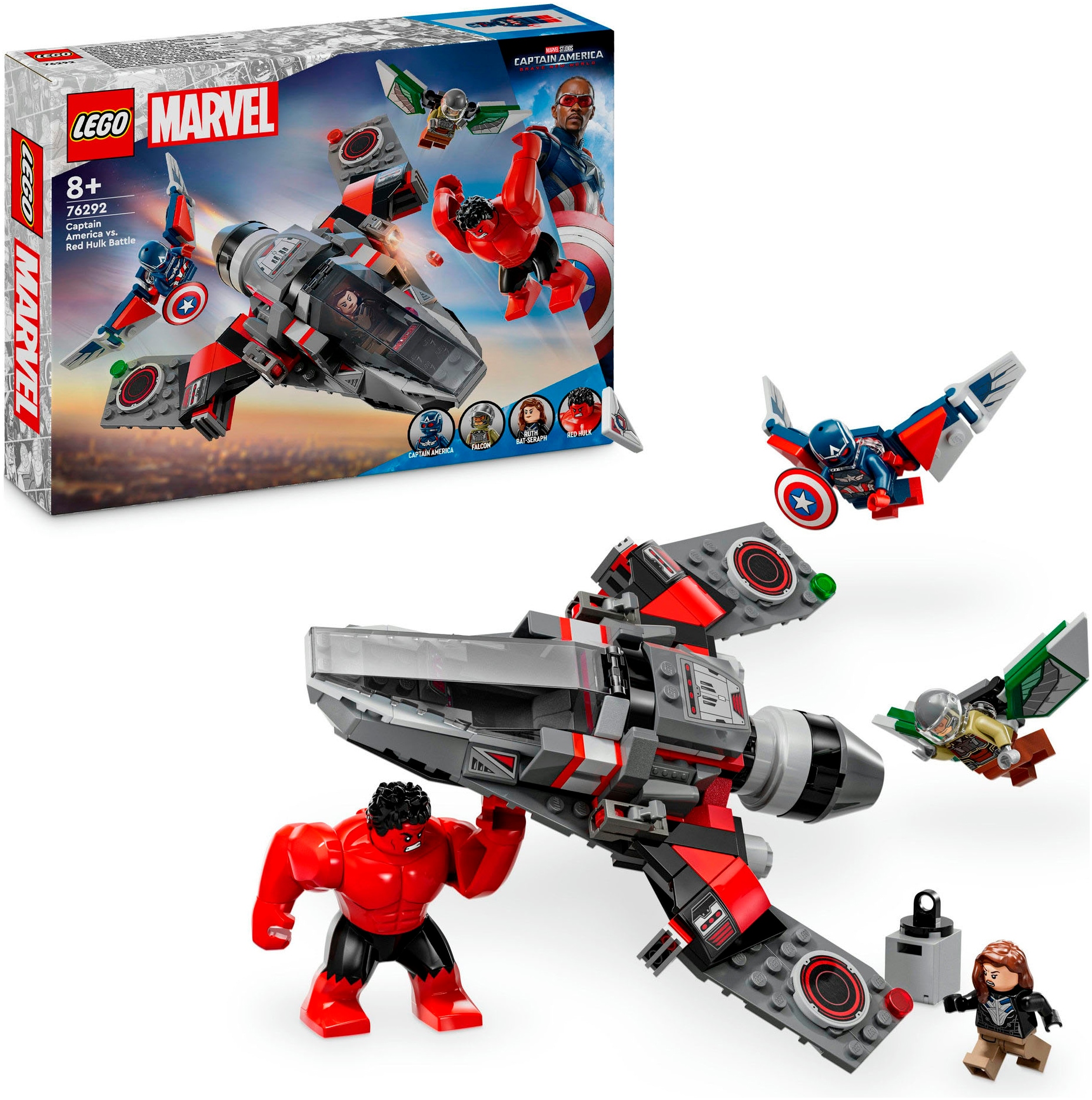 LEGO® Konstruktionsspielsteine »Showdown zwischen Captain America und Red Hulk (76292)«,...