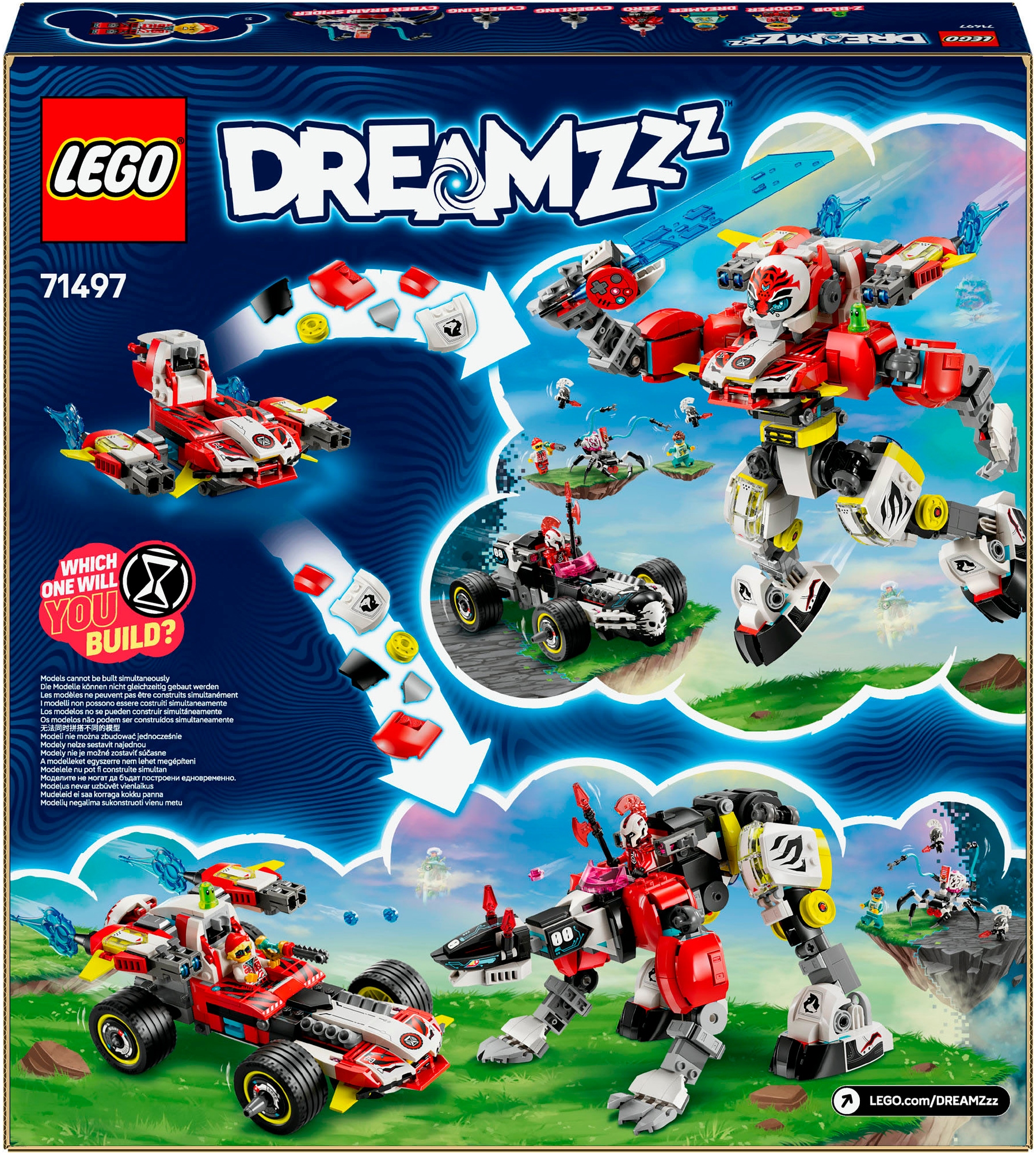 LEGO® Konstruktionsspielsteine »Coopers Tiger-Mech und Zero's Hot Rod Auto (71497), LEGO DREAMZzz« Made in Europe