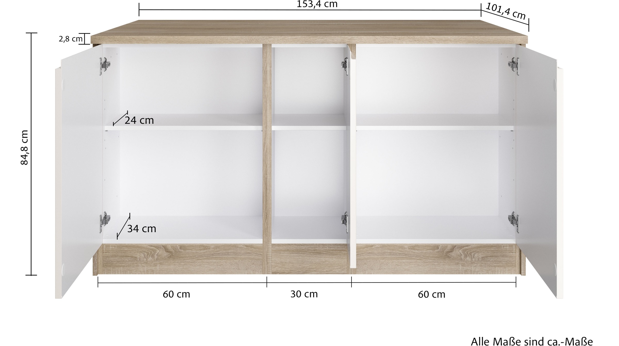 KOCHSTATION Kücheninsel »KS-Virginia«, Breite 153 cm, MDF-Fronten, Flaschenregal