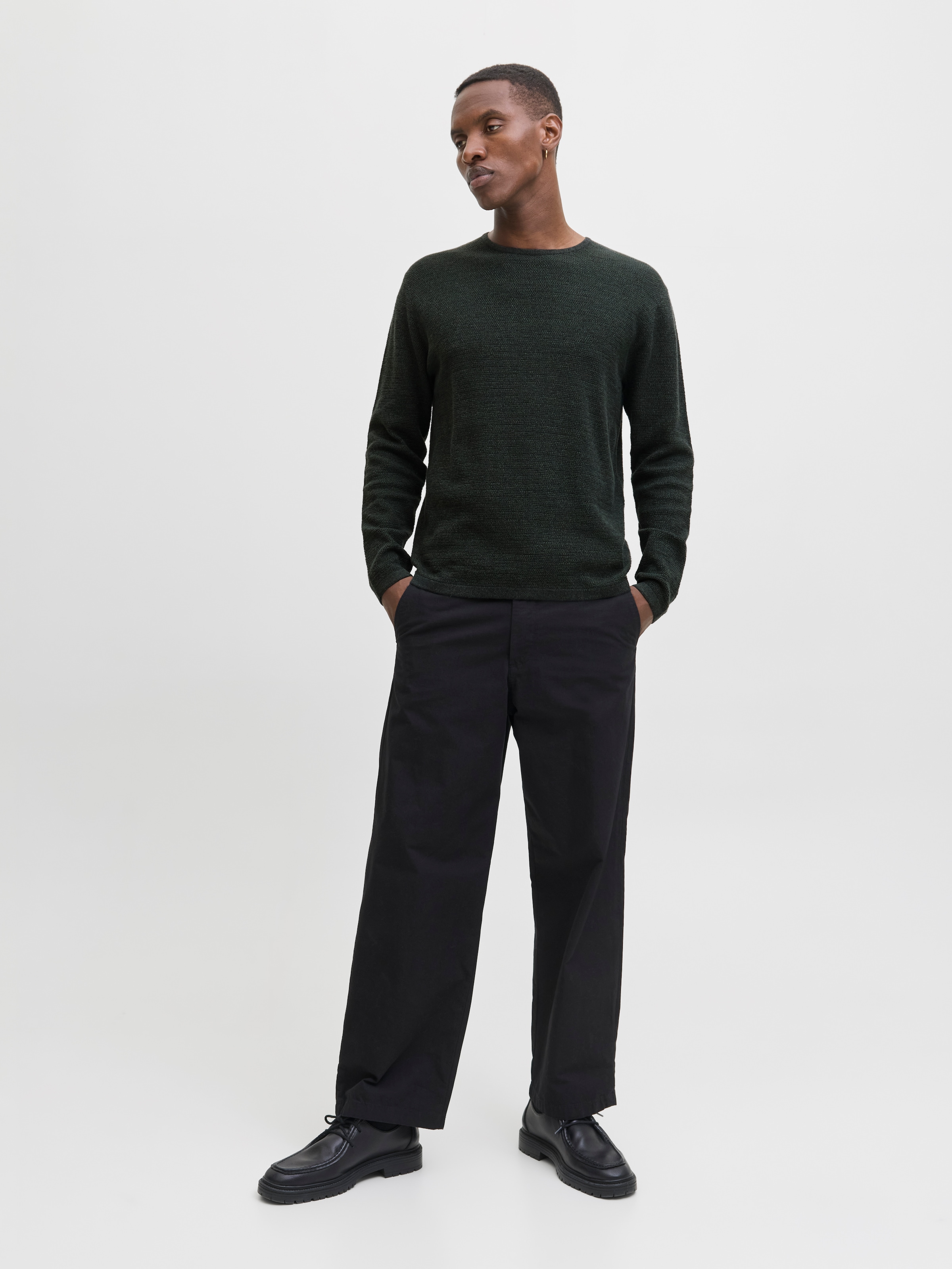 Jack & Jones Rundhalspullover »JJEGEORGE KNIT CREW NECK NOOS« mit Strick Optik