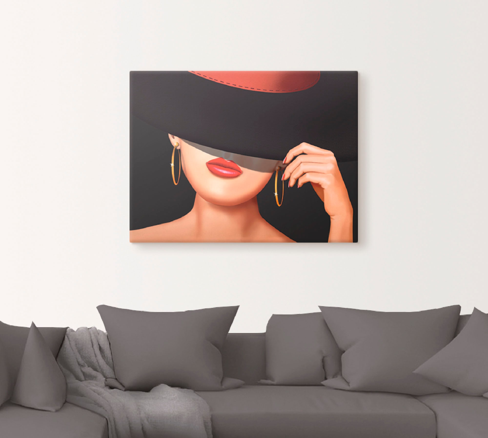 Artland Leinwandbild »Die Lady von der Rennbahn« Frau 1 Stk. tlg. auf Holzrahmen gespannt