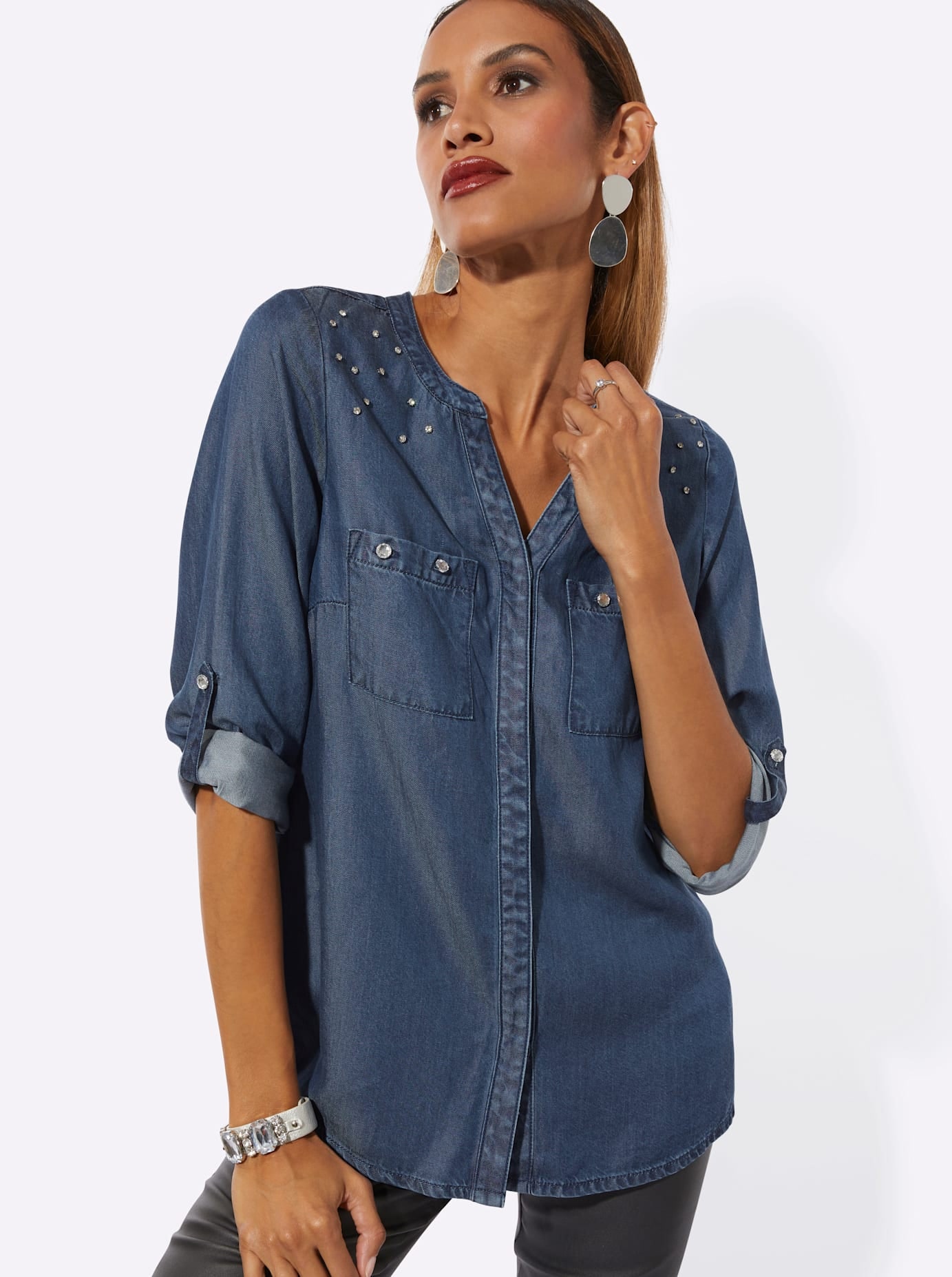 creation L Langarmbluse