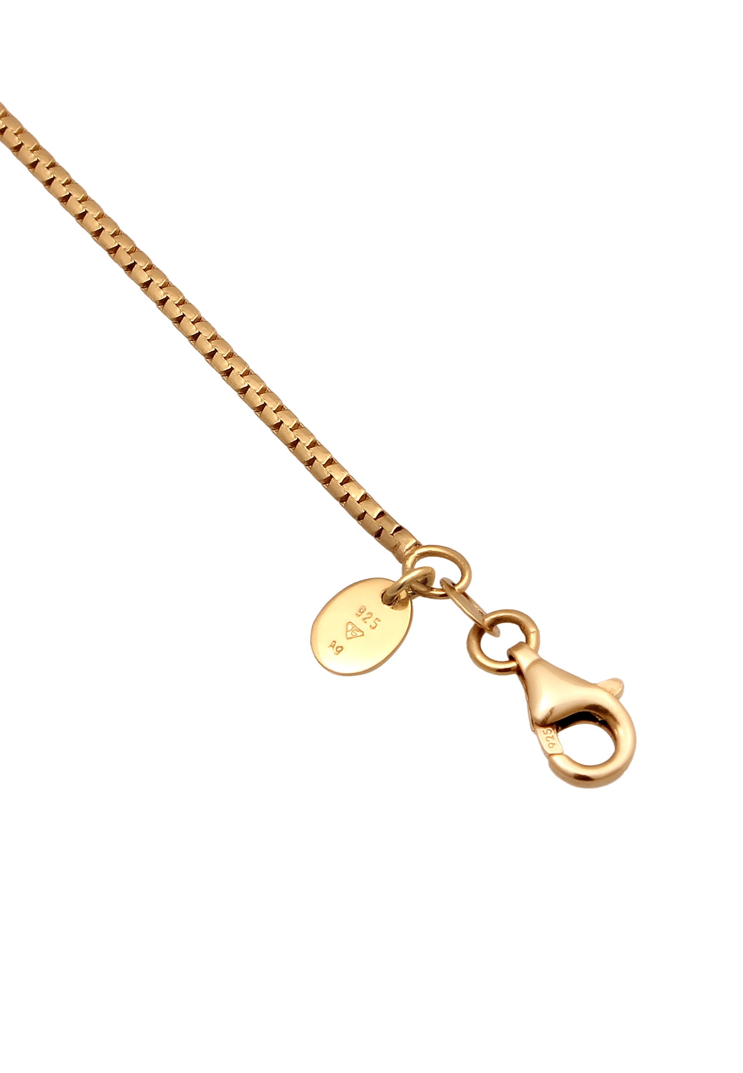 Elli Premium Kette mit Anhänger »Halskette Kugel 925 Sterling Silber vergoldet«