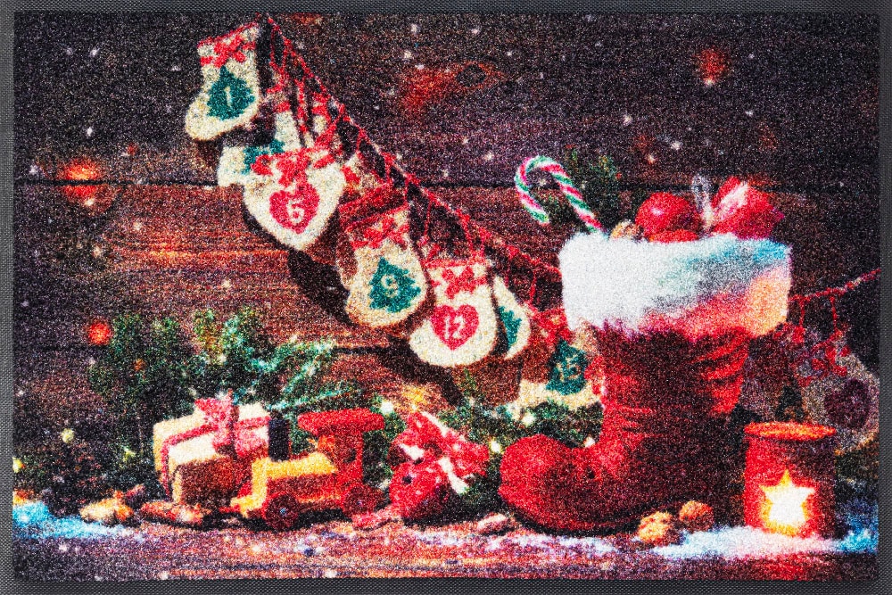 Kleen-Tex Fußmatte waschbar rechteckig, Schmutzfangmatte, kaufen Motiv »Advent Season«, Weihnachten, online