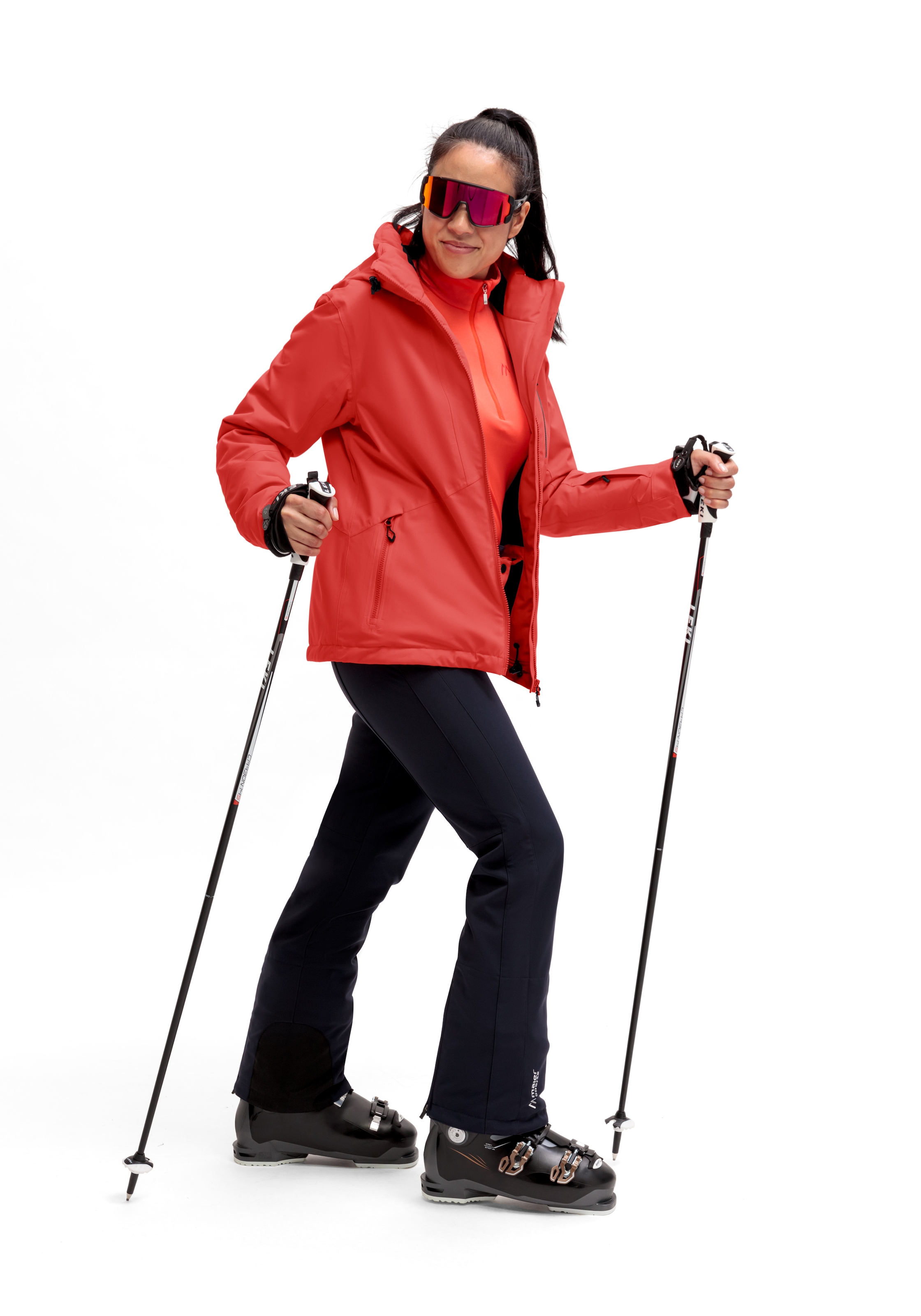 Maier Sports Skijacke »Straja« Damen Winterjacke, wind/wasserdicht, 3 RV-Taschen und Kapuze