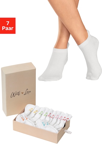 Sneakersocken, (Set, 7 Paar, Box)