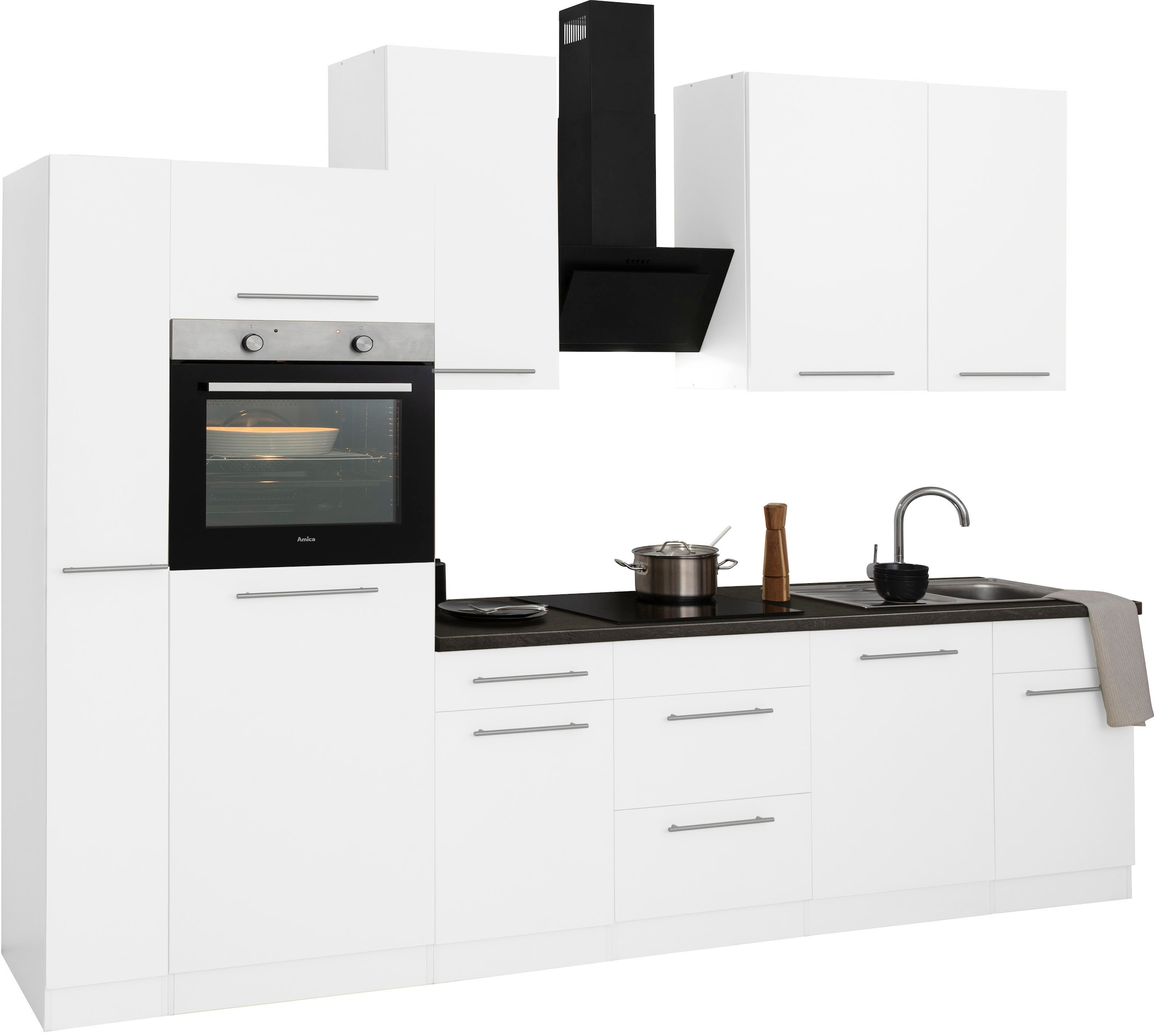 wiho Küchen Küchenzeile "Unna" ohne E-Geräte, Breite 310 cm