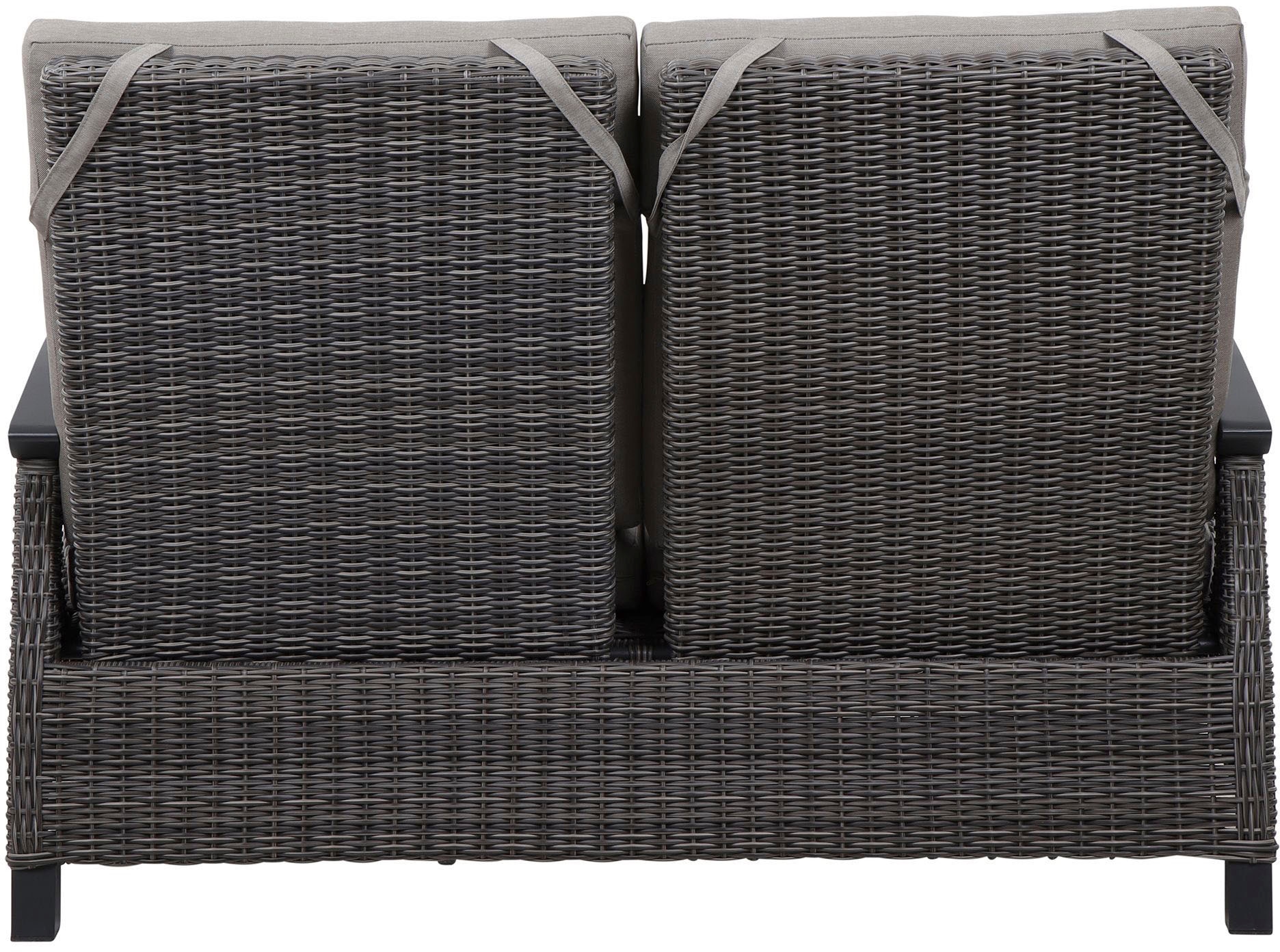Siena Garden Gartenlounge-Set »Corido«, (Set, 8 tlg.), bestehend aus 2 Sesseln, 1 Bank, 1 Tisch und 4 Auflagen