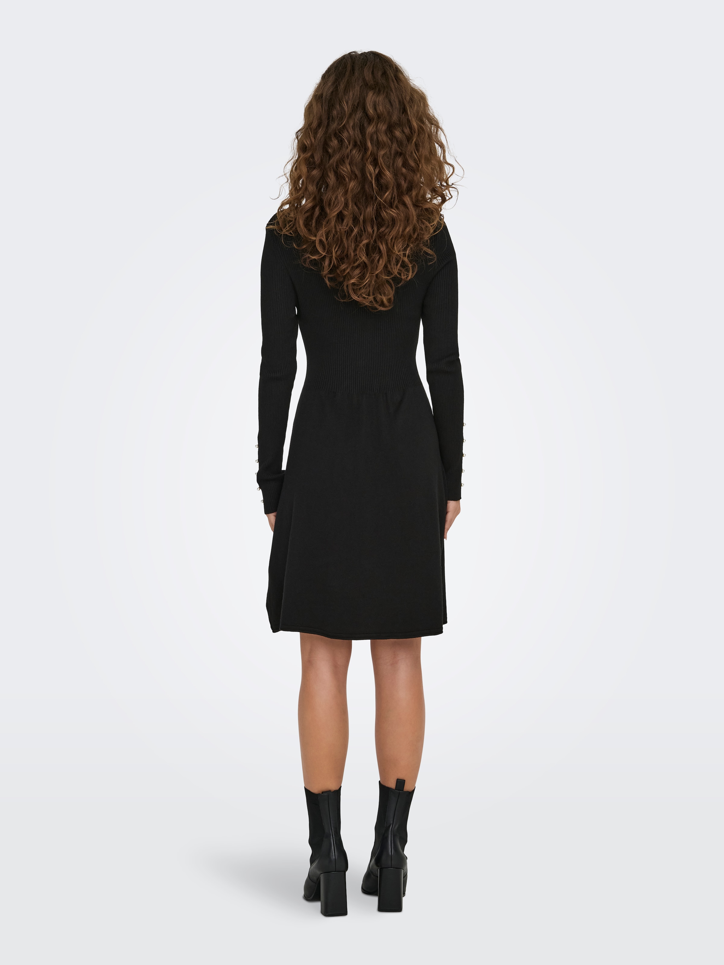 ONLY Midikleid »ONLNATASCHA LS PEARL O-NECK DRESS CC KNT«, Sommerkleid