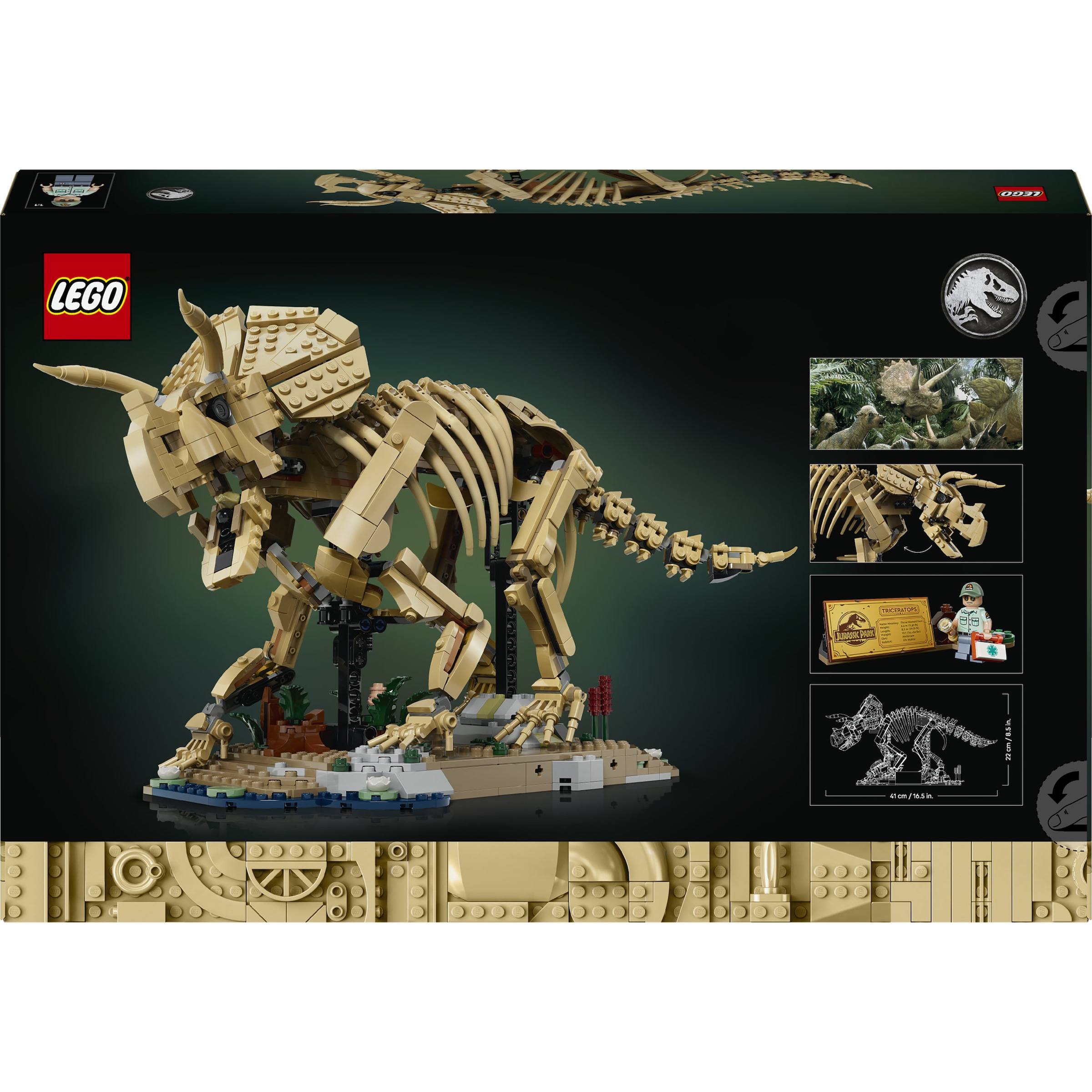 LEGO® Konstruktionsspielsteine »Dinosaurier-Fossilien: Triceratops (77985), LEGO Jurassic World« Made in Europe