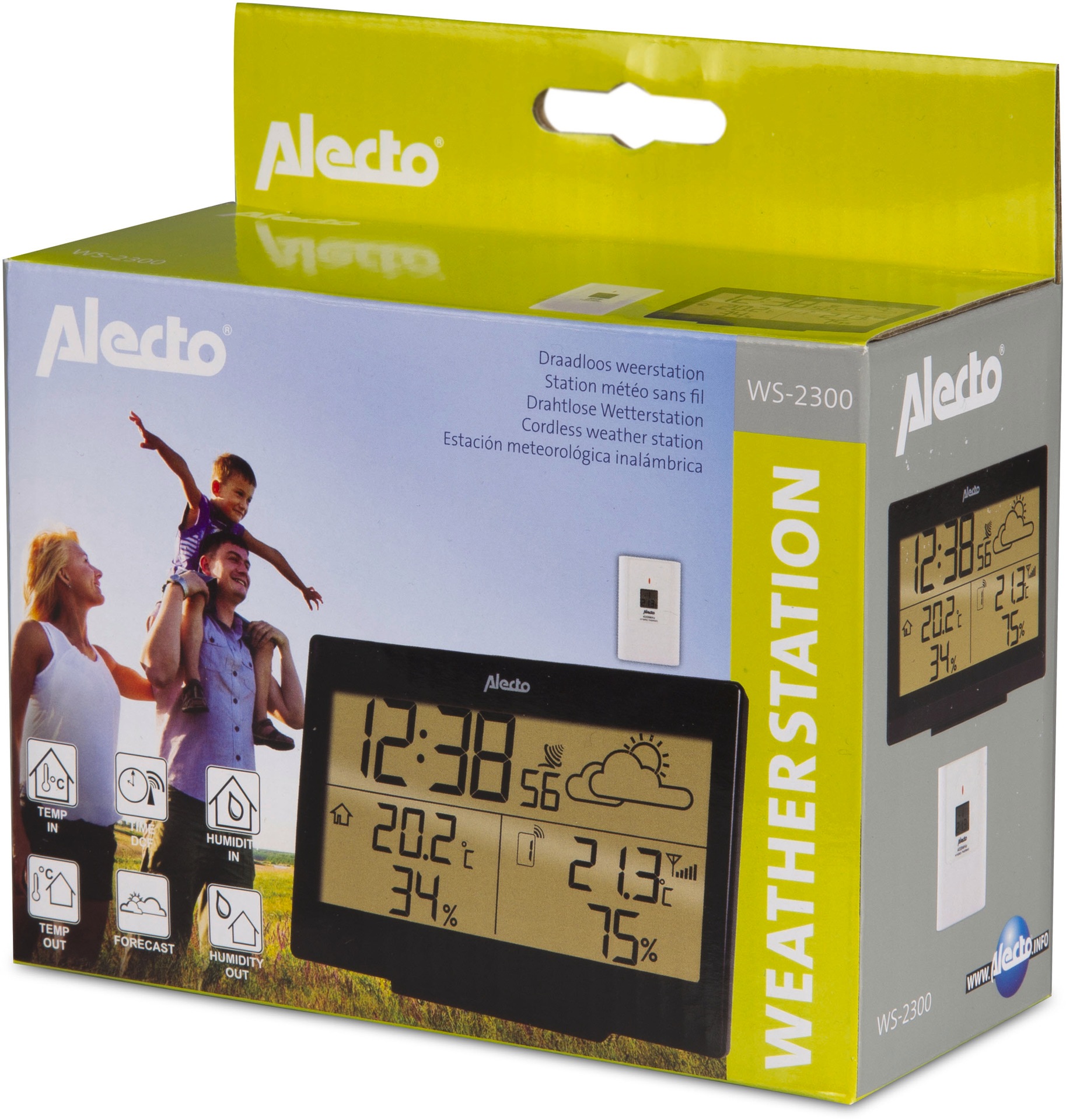 Alecto Funkwetterstation »WS-2300 Wetterstation mit Funk-Außensensor«, (mit Außensensor)