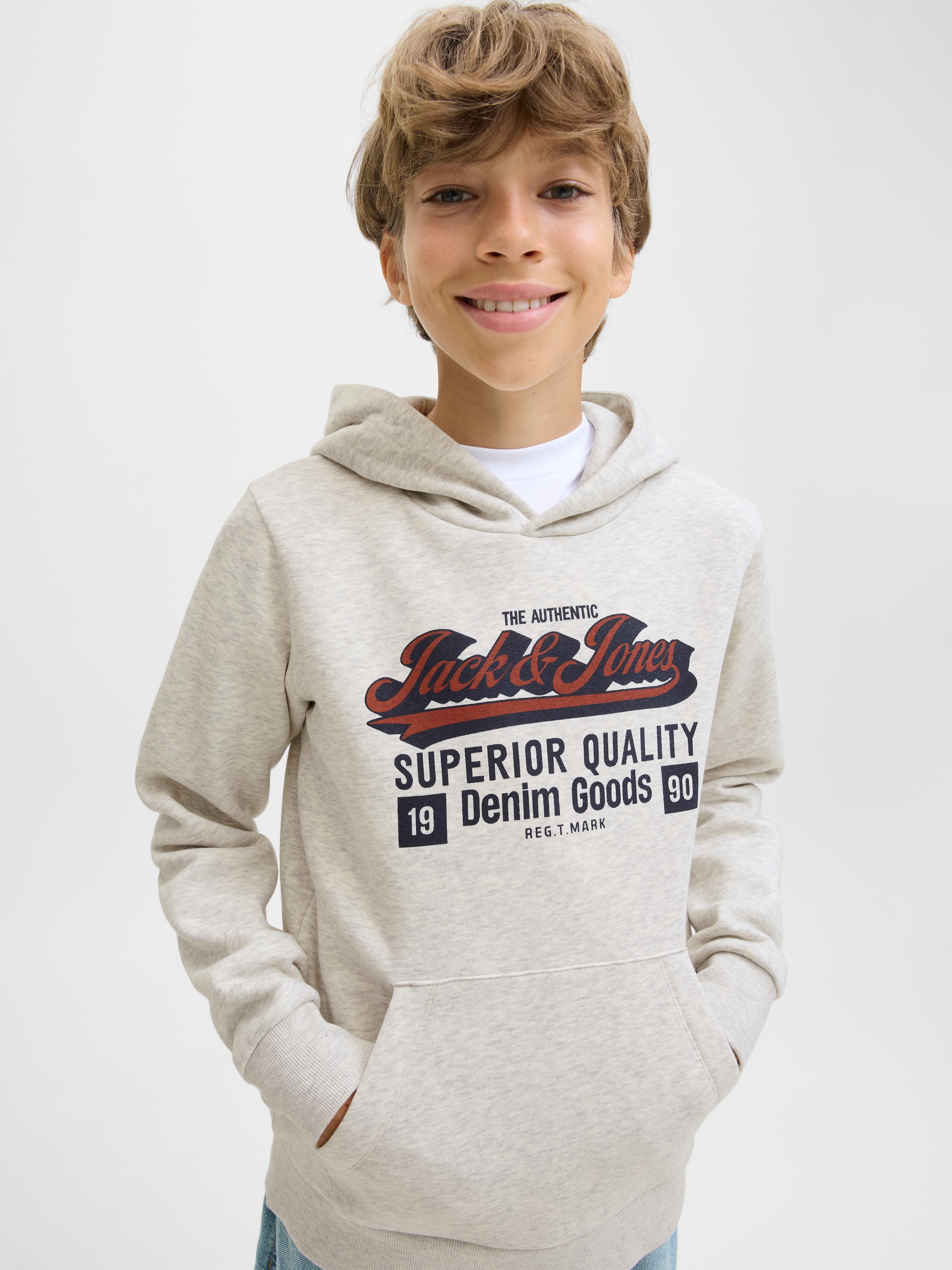 Jack & Jones Junior Kapuzensweatshirt »JJELOGO SWEAT HOOD 2 COL AW25 NOOS JNR«