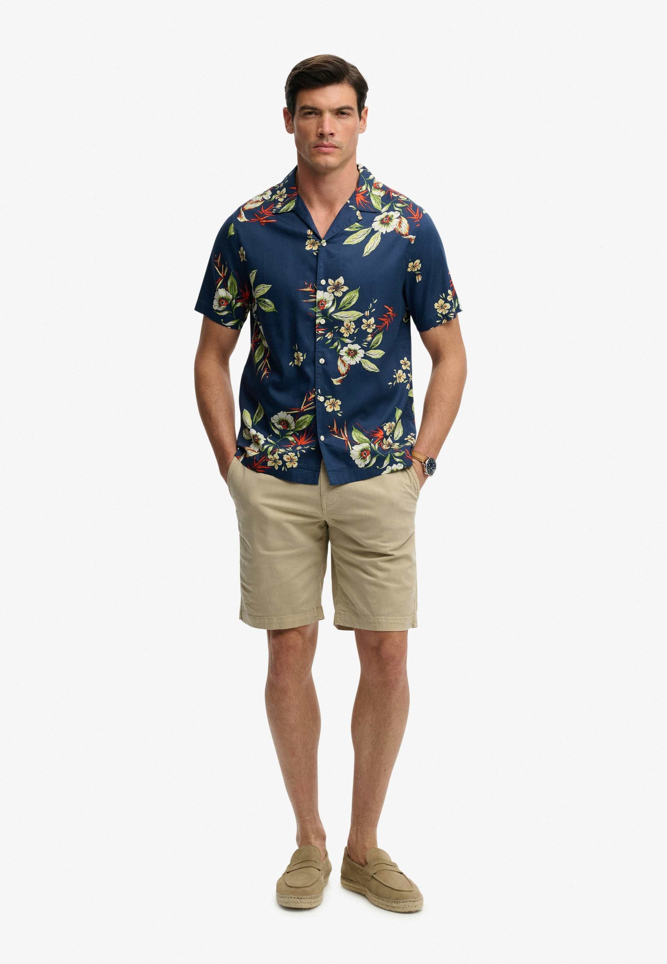 Superdry Hawaiihemd »HAWAIIAN PRINT S/S SHIRT« mit sommerlich coolem Hawaii-Blumen-Print