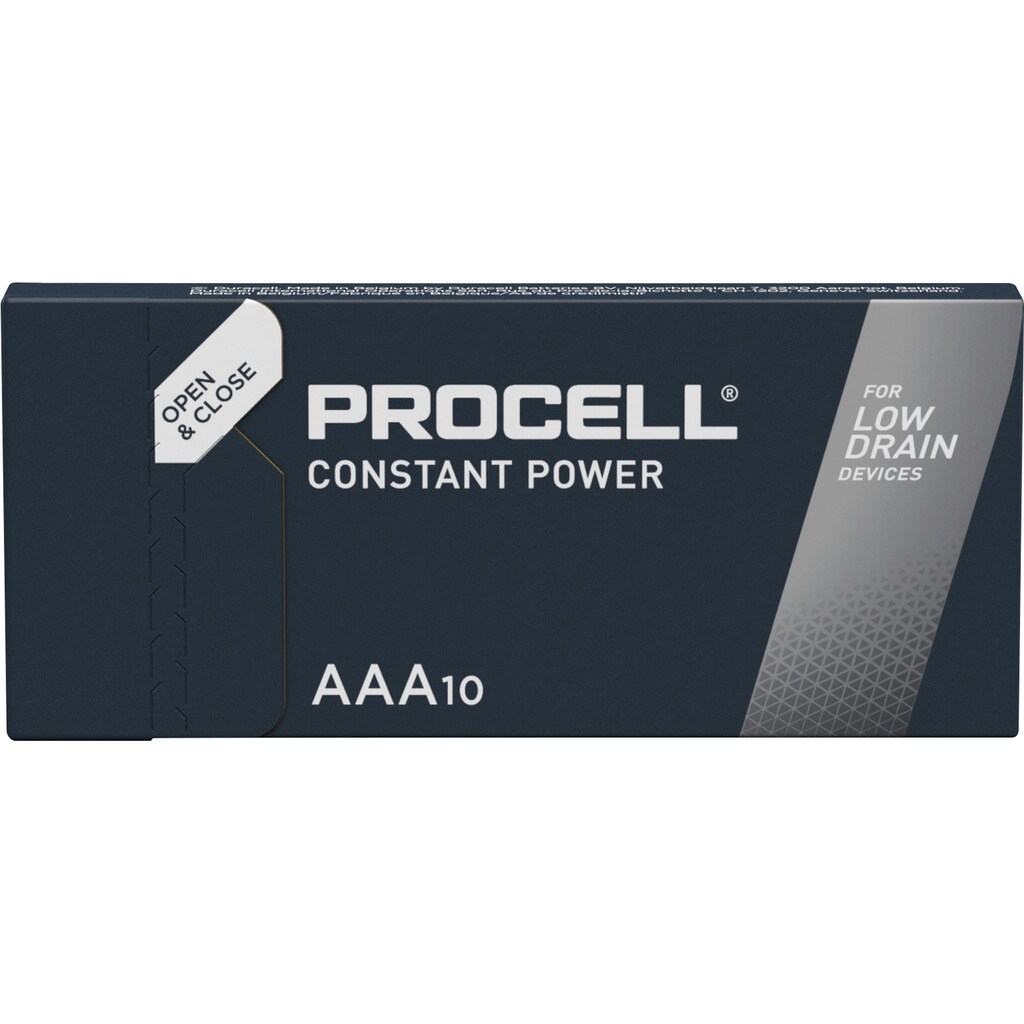 Duracell Batterie »Procell Constant Micro/AAA/LR03«, LR03, 1,5 V, (10 St., Alkaline Batterie, 10 Stück)