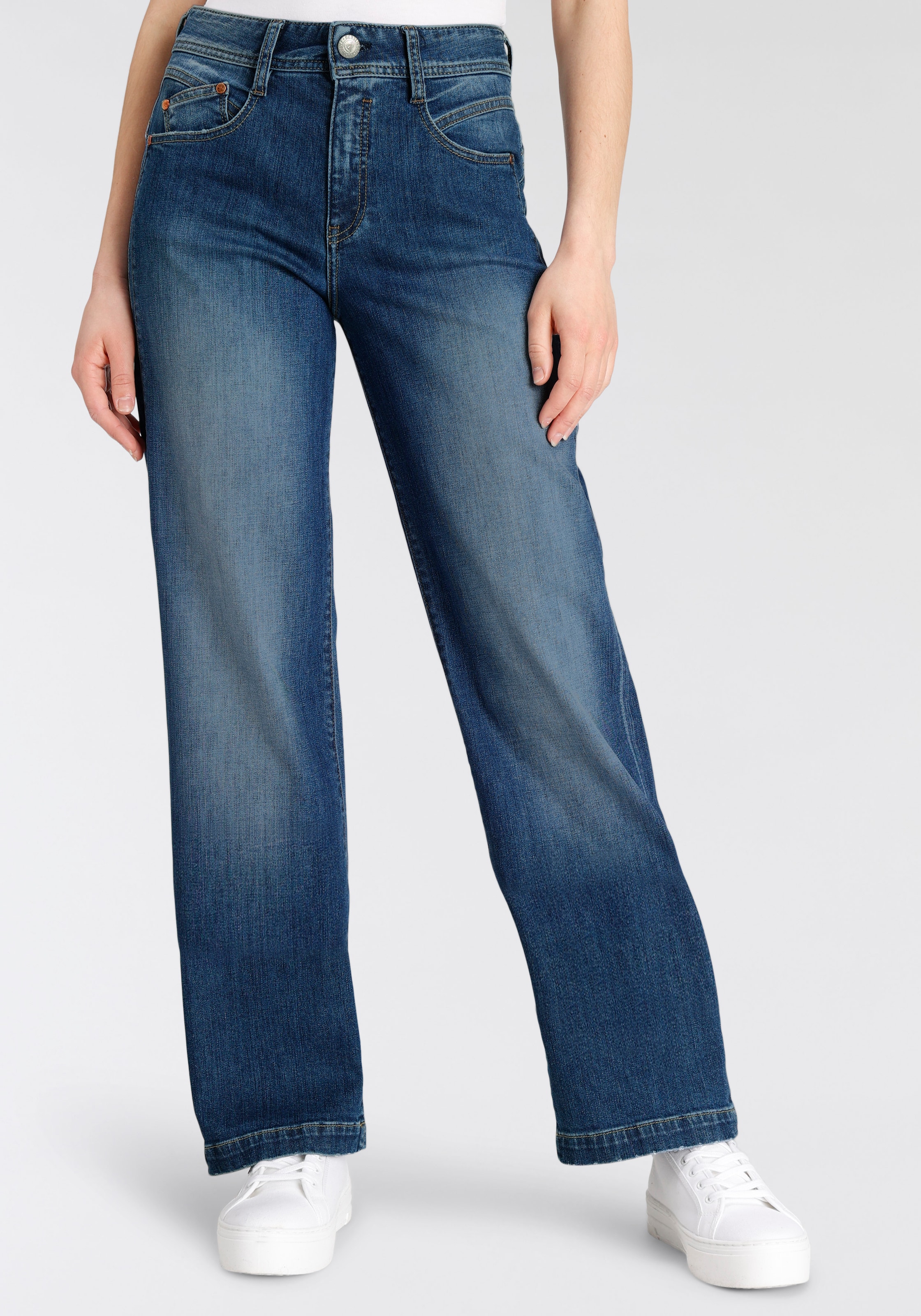 Herrlicher Weite Jeans »Gila Sailor Long Organic«, Waschung bei ♕