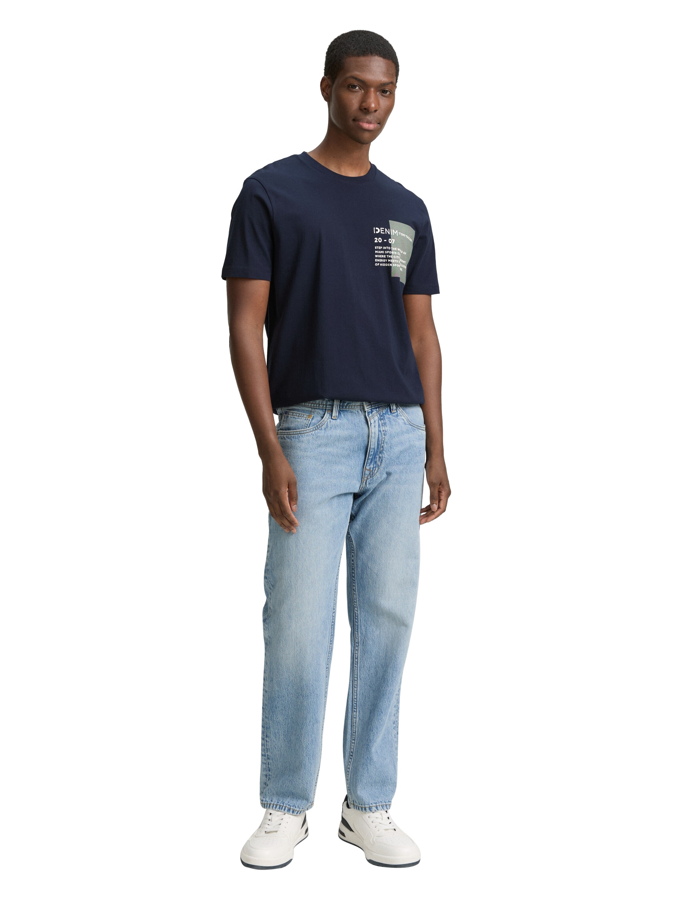 TOM TAILOR Denim T-Shirt, mit verschiedenen Logo Prints