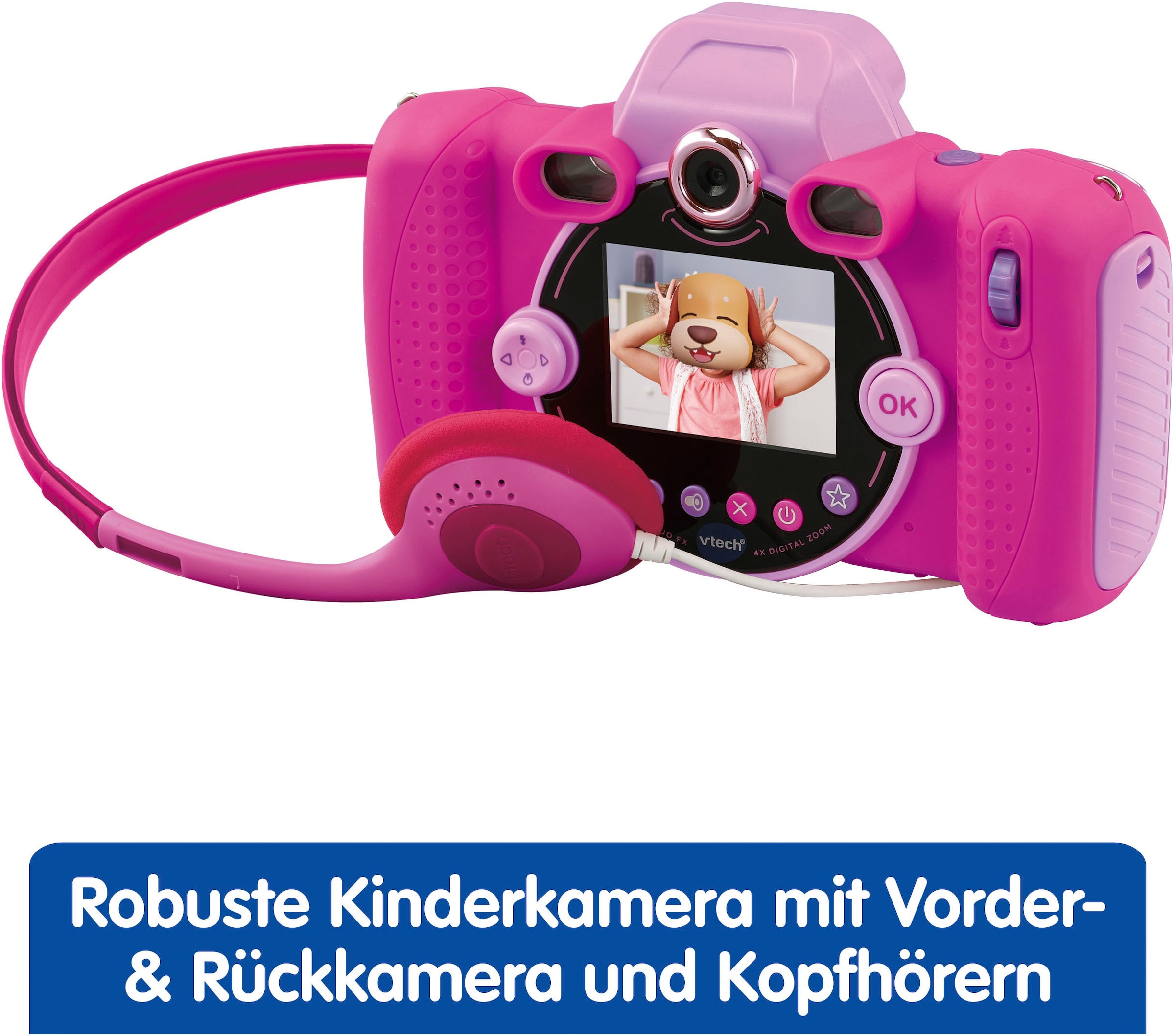 Vtech® Kinderkamera »KidiZoom Duo FX pink«, inkluisve Kopfhörer