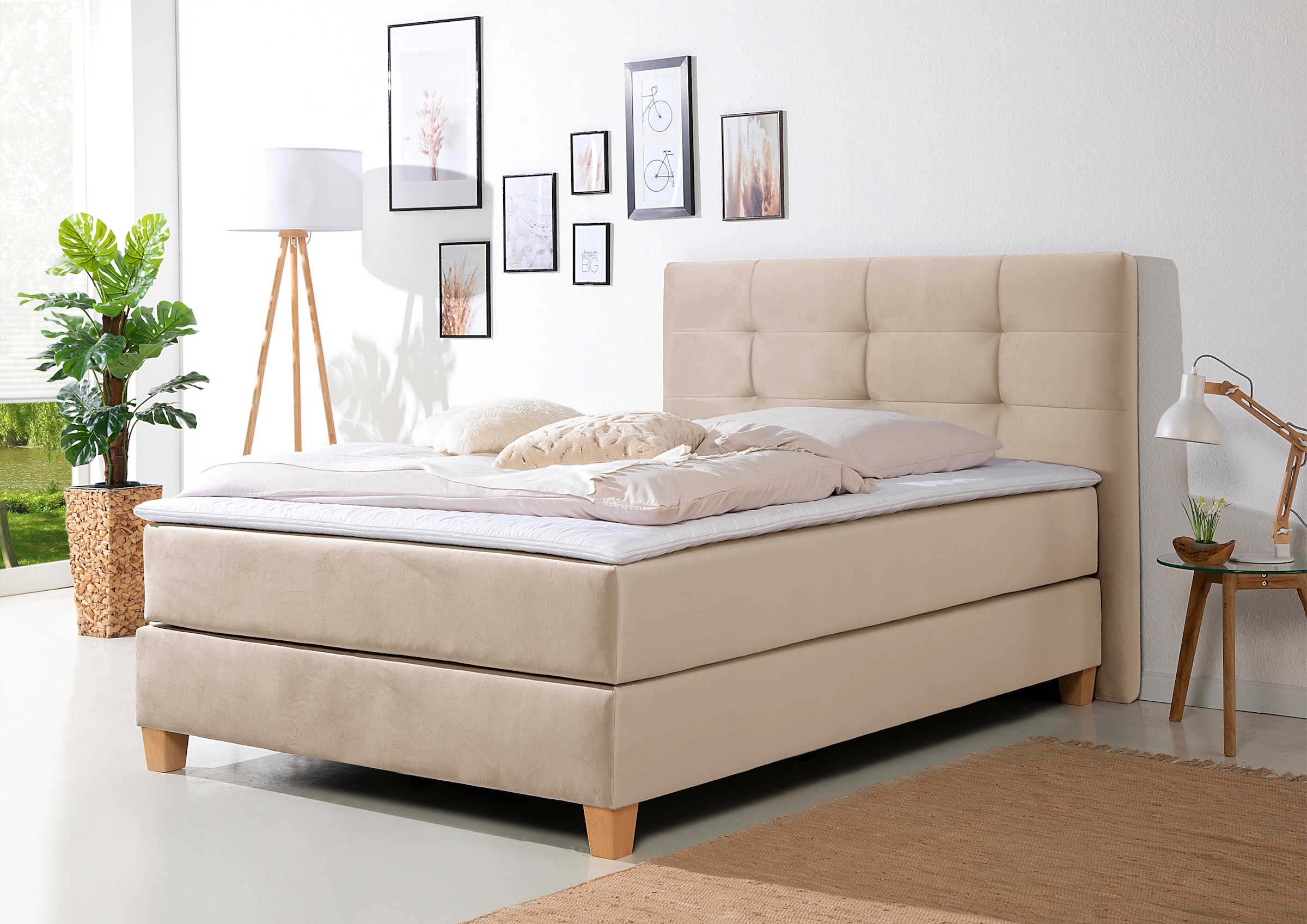 Home affaire Boxspringbett »Moulay«, inkl. Topper, in 3 Härtegraden, TFK auch in Härtegrad 4