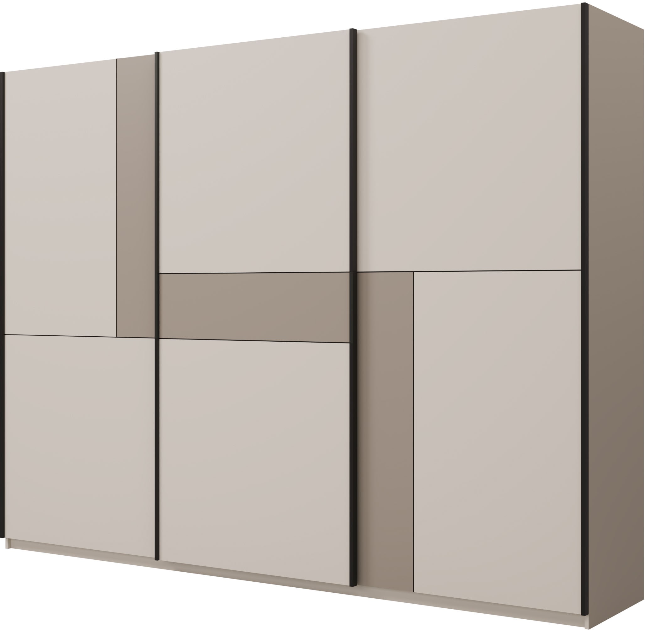 Home affaire Schiebetürenschrank "Cube Garderobenschrank incl.kompletter Innenausstattung" Moderner Kleiderschrank, Schiebetürenschrank, Garderobe