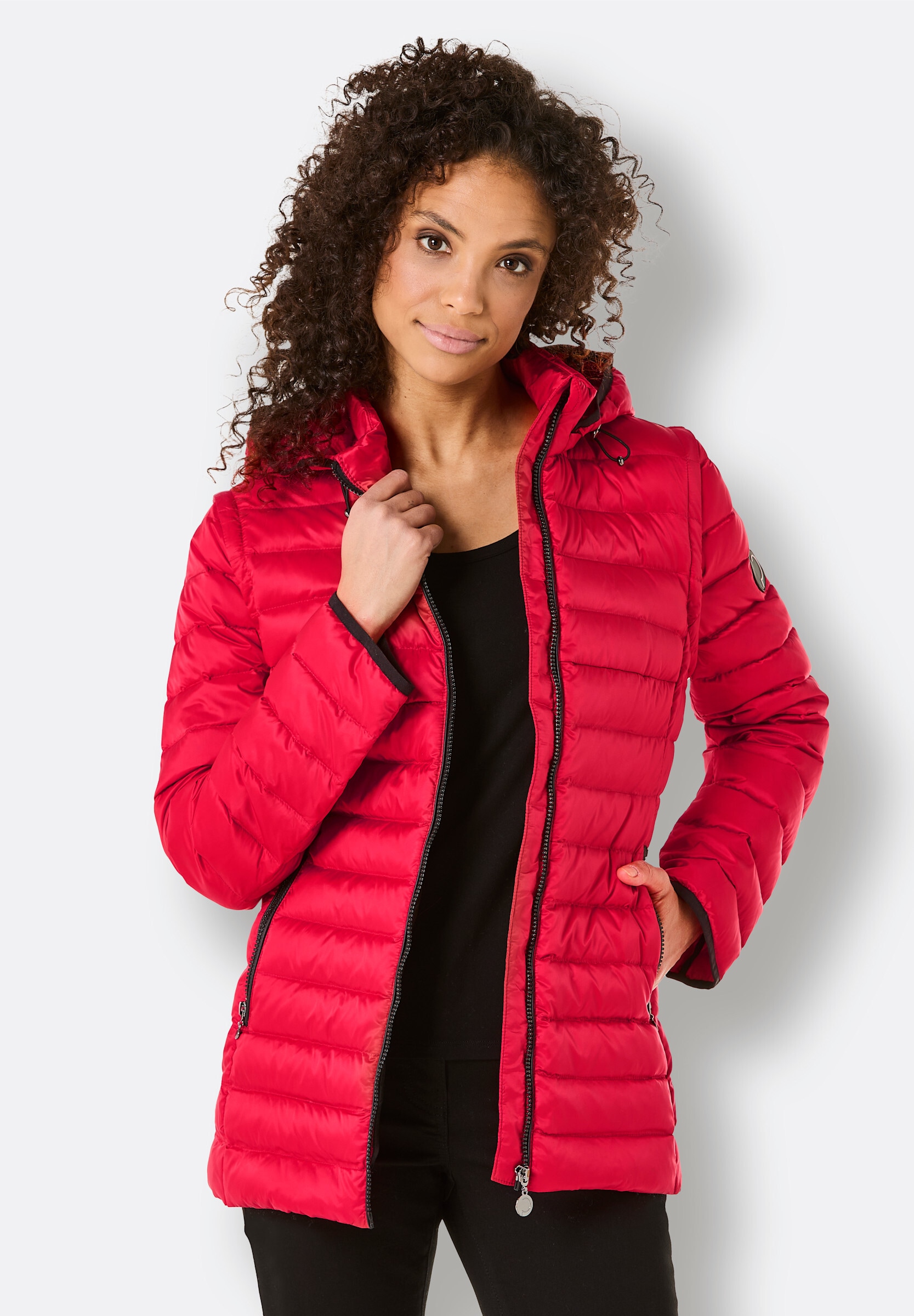 creation L Daunenjacke »Daunen-Steppjacke Daunenjacke als Jacke und Weste tragbar« Abnehmbare Kapuze