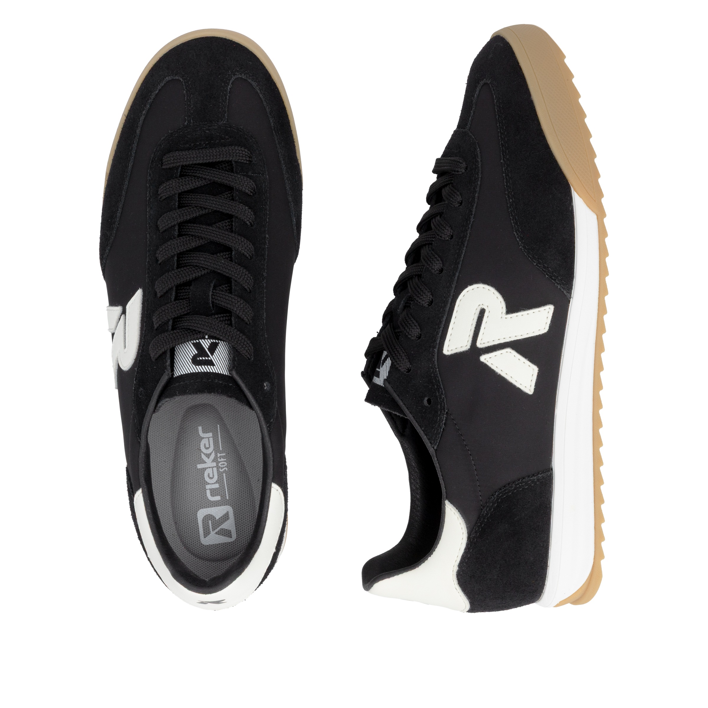 RIEKER Sport Sneaker  Hallenschuh, Sportschuh, Freizeitsneaker, Schnürschuh mit Profil