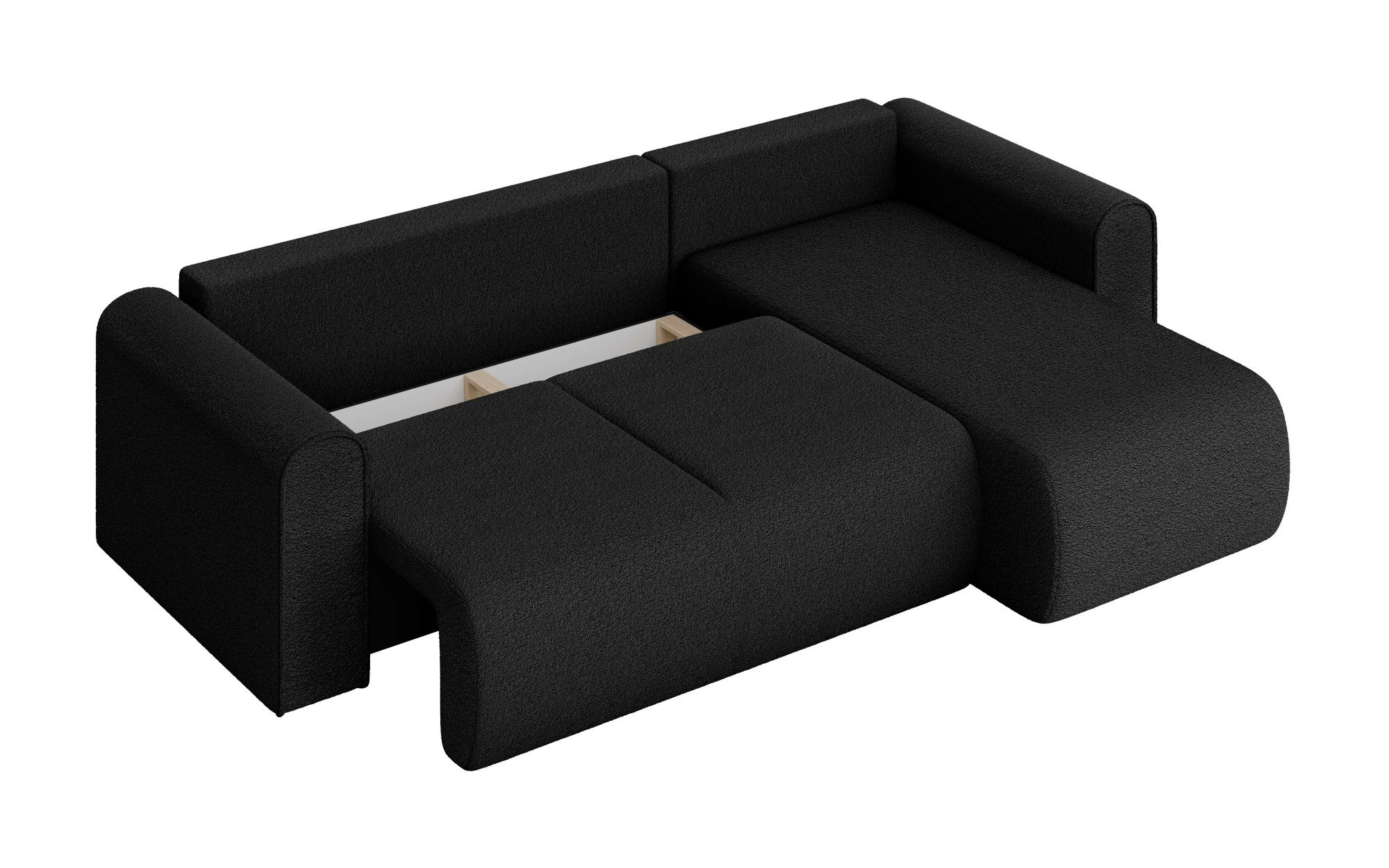 INOSIGN Ecksofa »Zacharia wahlweise Schlafsofa mit Bettkasten, B/T/H 250/166/86 cm«, L-Form mit Wellenunterfederung, Recamiere beidseitig montierbar