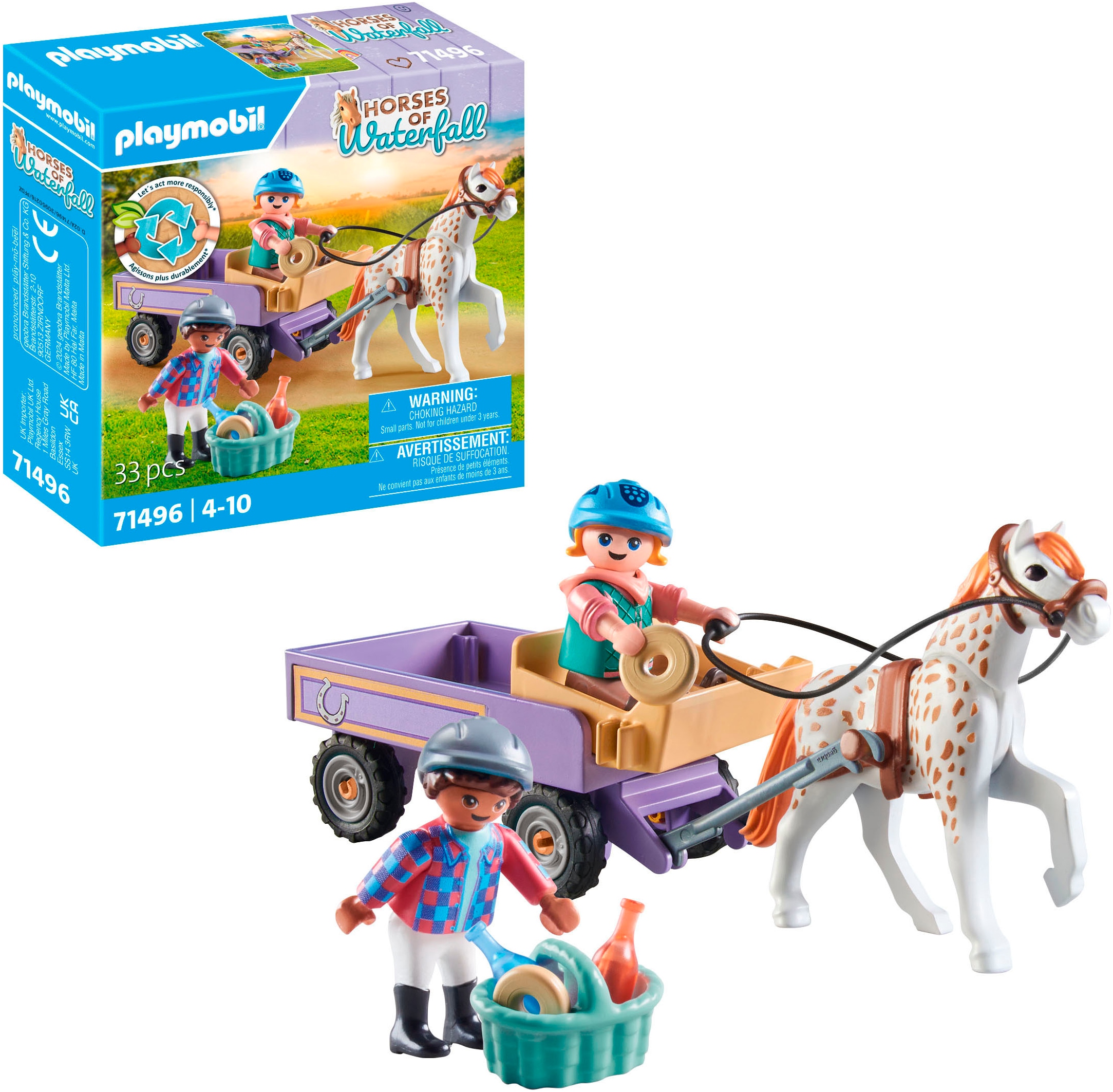 Playmobil® Konstruktions-Spielset »Ponykutsche  (71496), Horses of Waterfall« Made in Europe