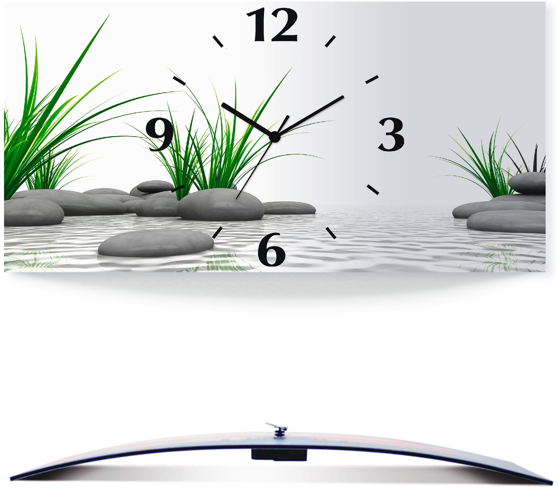 Artland Wanduhr »3 D Steine«, 3D Optik gebogen, mit Quarz- oder Funkuhrwerk, versch. Größen