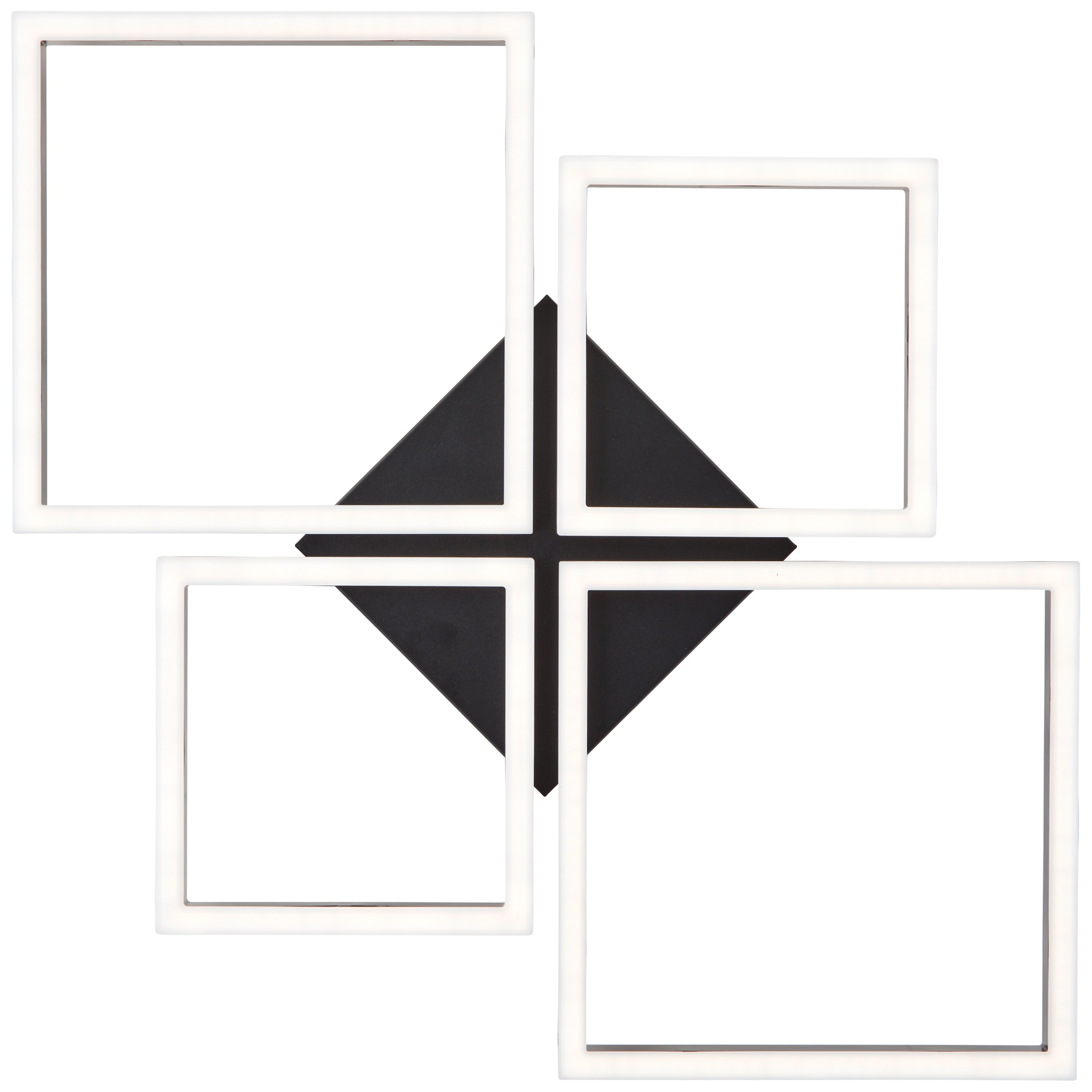 Brilliant LED Deckenleuchte »Tabea« LED-Modul 1 Stk. warmweiß - kaltweiß 58 x 80 cm, 3500lm, 3000-6500K, dimmbar, CCT, schwarz