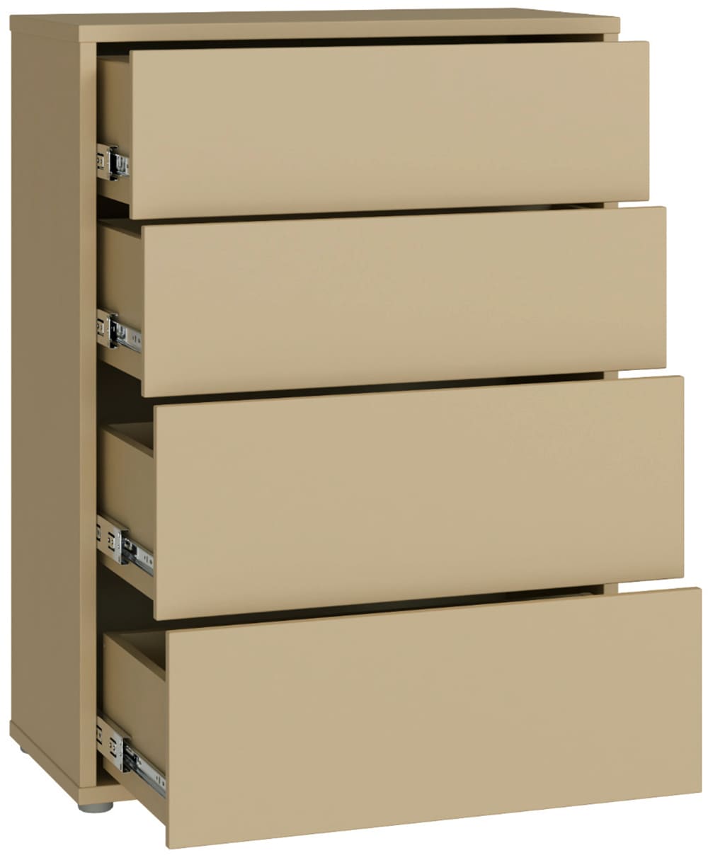 FORTE Kommode »Alice Springs, Kommode 4 Schubkästen B/H/T 74,5/99,1/34,9 cm« Schubkästen mit Vollauszug, Grifflos, Push to open