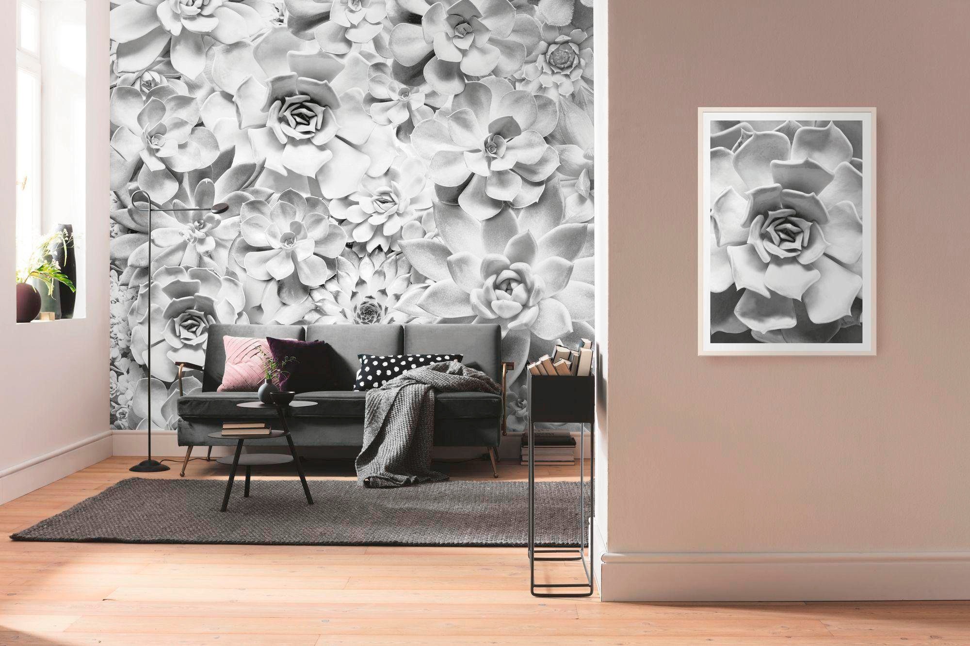 Komar Vliestapete »Digitaldruck Vlies -  Shades Black and White - Größe 400 x 250 cm« bedruckt glatt Wohnzimmer, Schlafzimmer