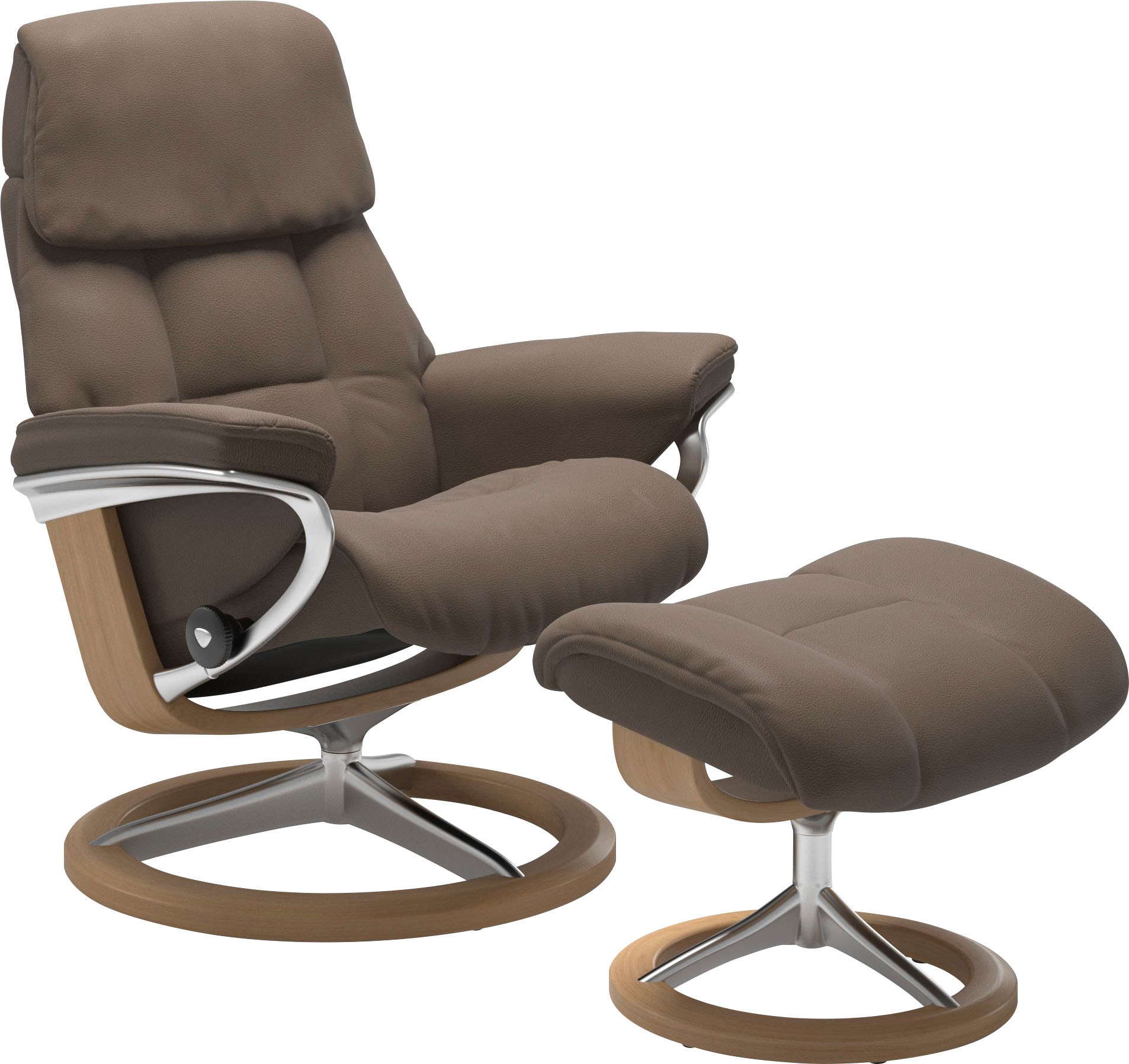 Stressless® Hocker »Ruby« mit Signature Base, Gestell Eiche, Wenge, Braun & Schwarz