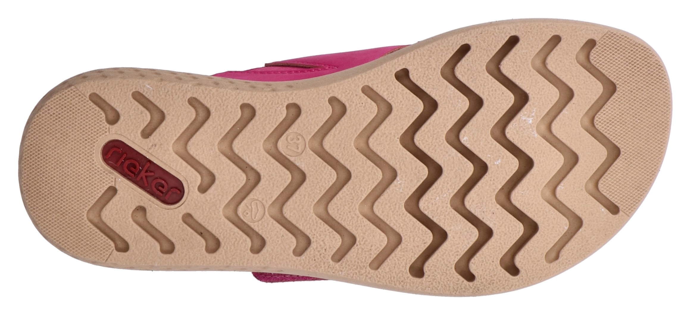 Rieker Pantolette, Sommerschuh, Strandschuh, Hausschuh, Schlappen mit bequemem Fußbett