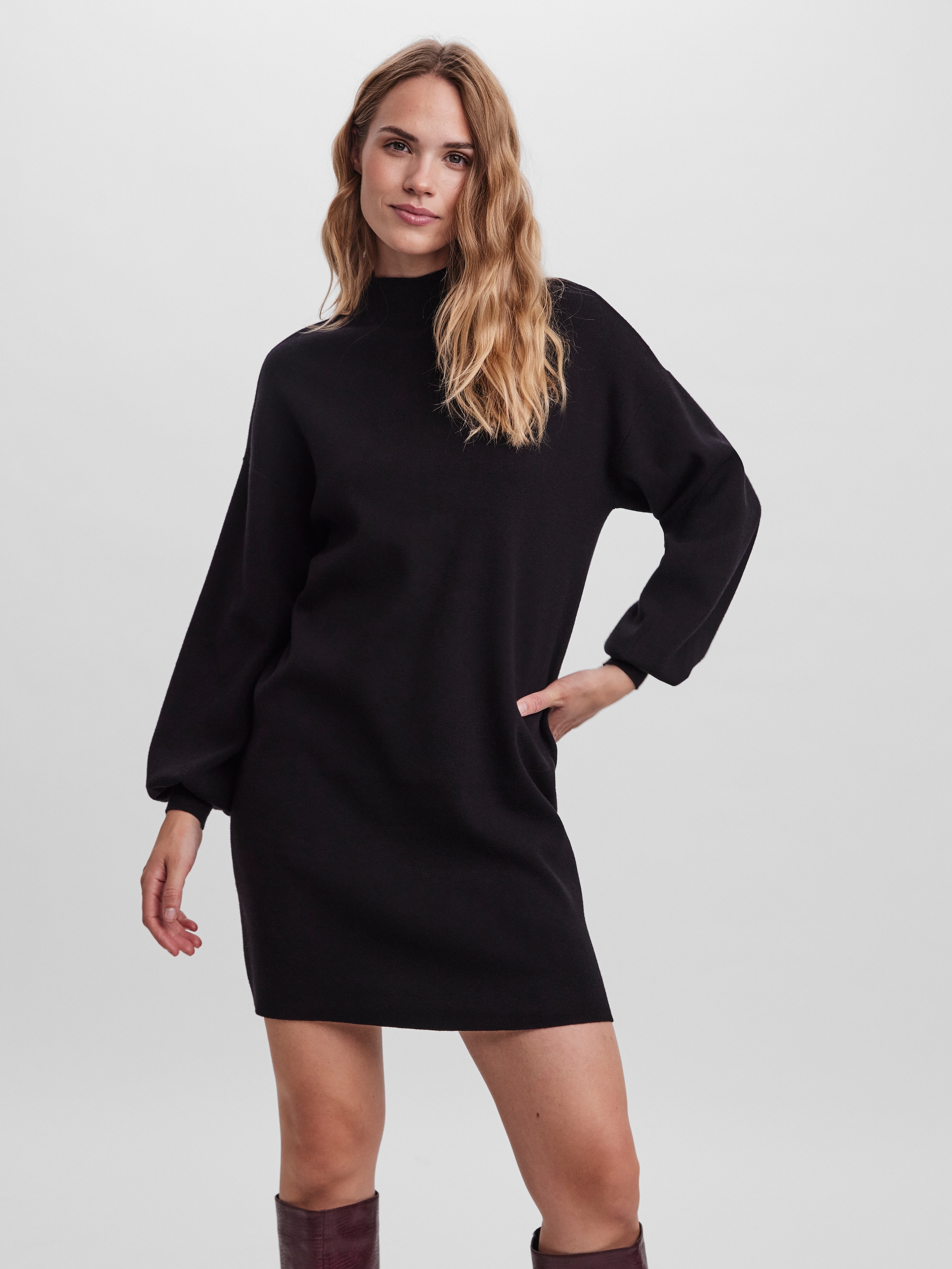 Vero Moda Strickkleid »VMNANCY LS FUNNELNECK DRESS GA NOOS«